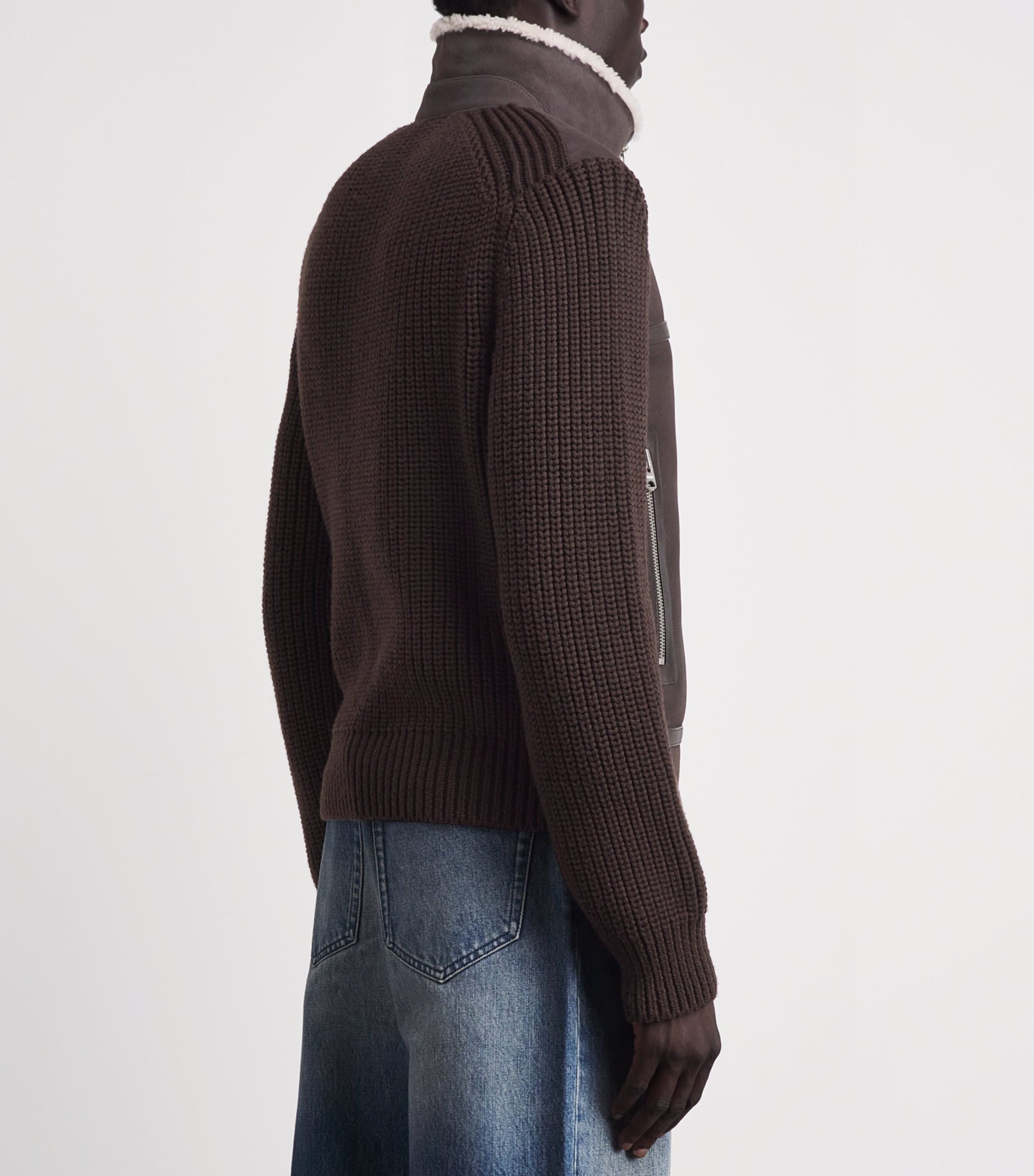 Mackage Mens Merino-Shearling Jonathan Jacket Coffee Natural Image 5