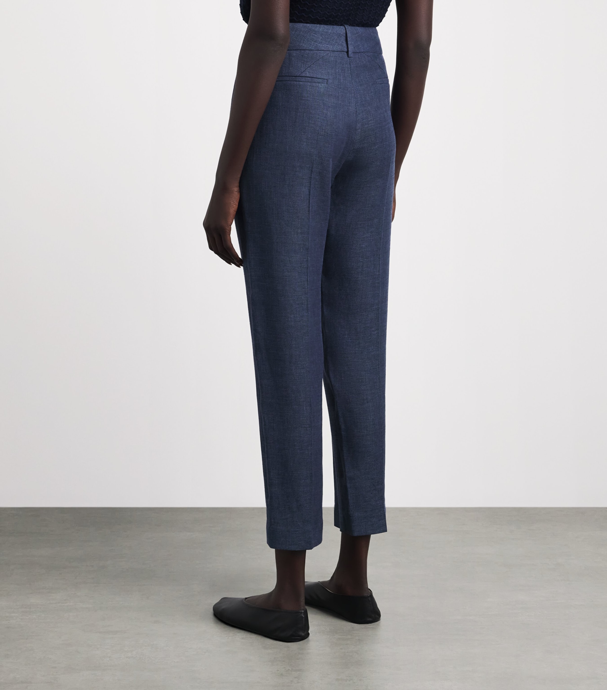 Eleventy Womens New York Straight Trousers Blu Nuovo Image 5