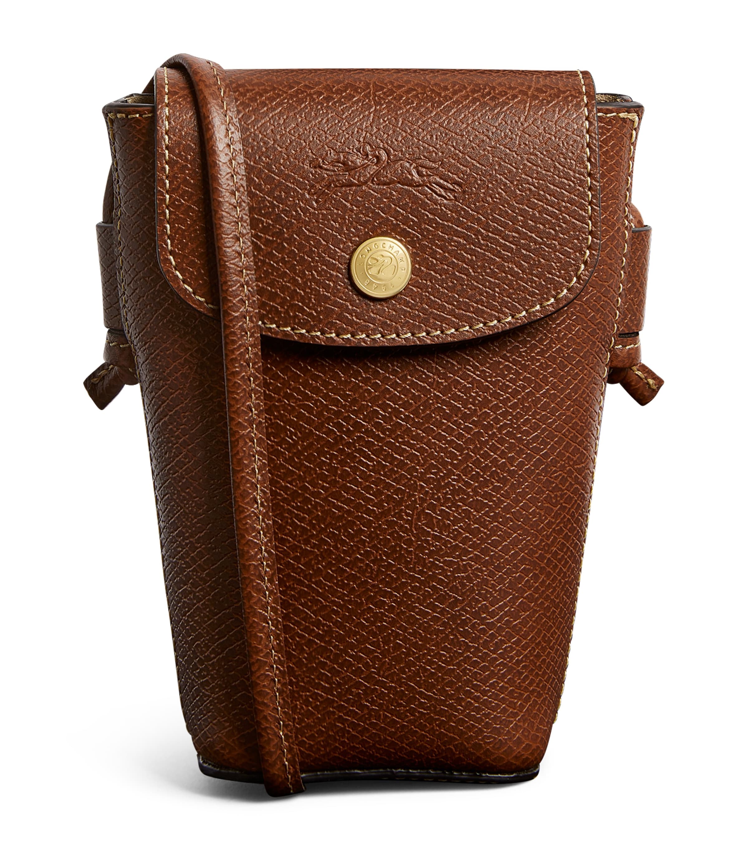 Leather Épure Phone Case with Strap 035 BROWN Image 1