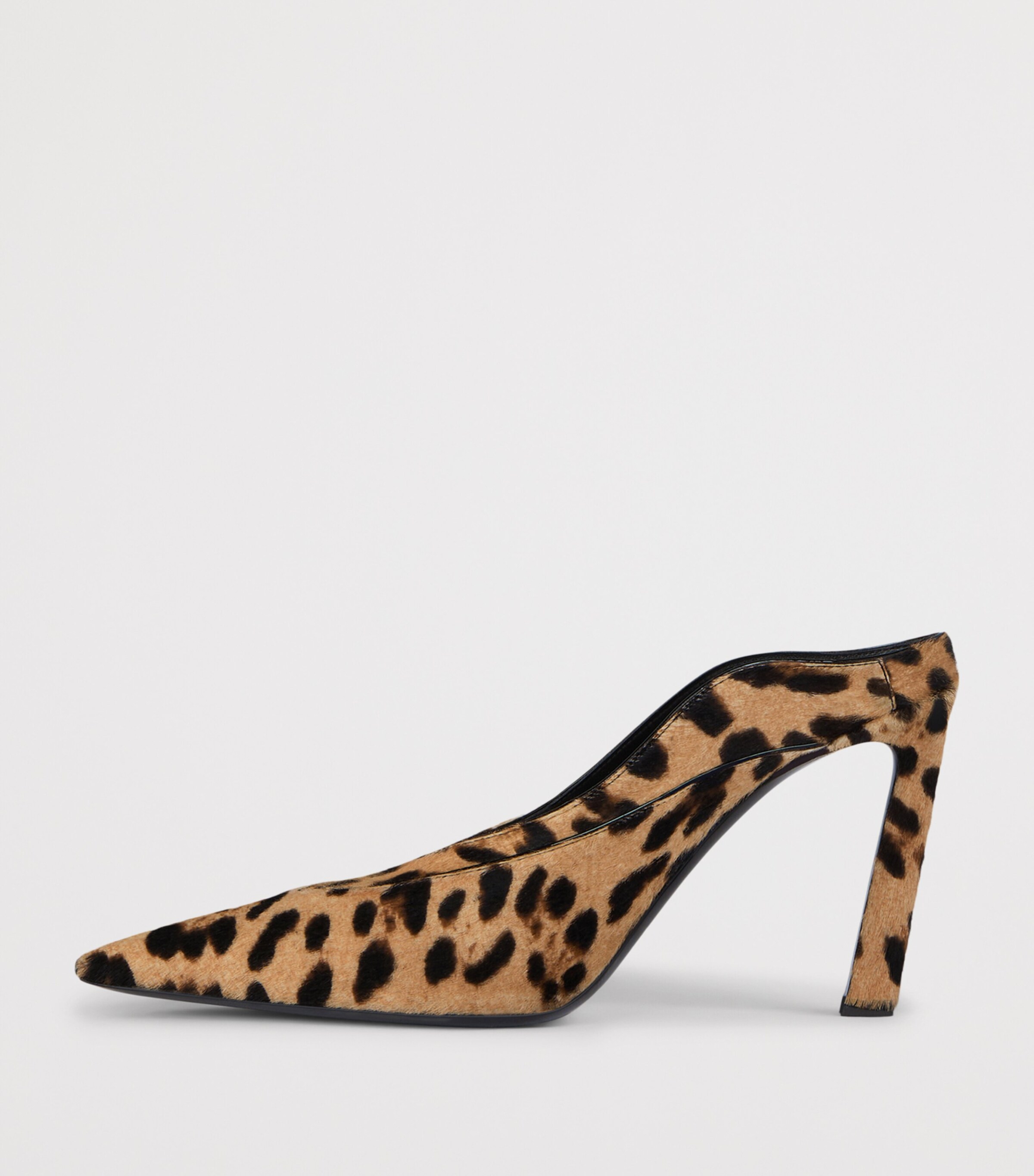 Calf Hair Sculptural Pumps 95 BLACK/BEIGE Image 3