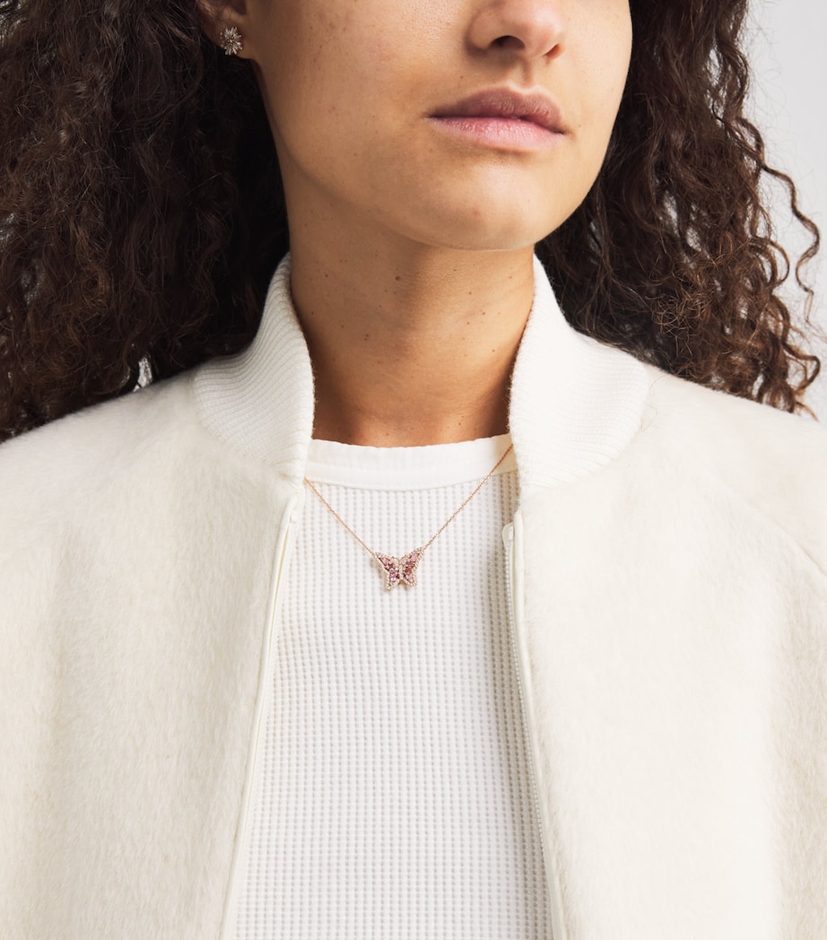 Rose Gold and Diamond Classic Spark Stud Earrings 18K RG/WD Image 5