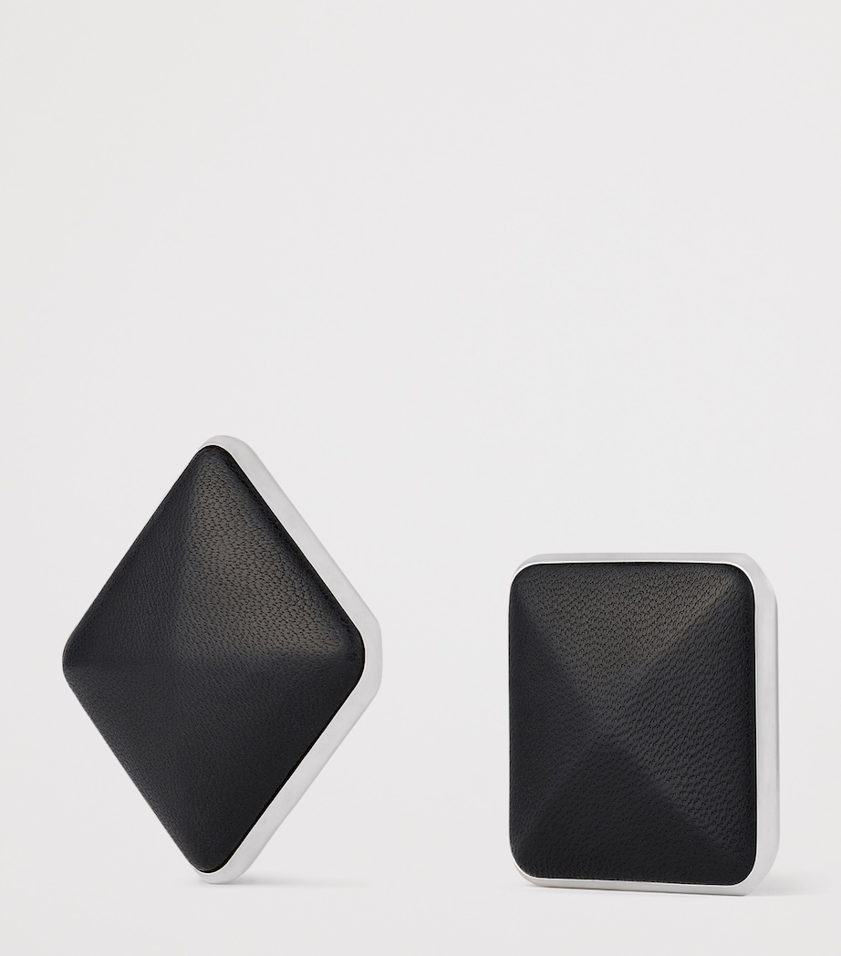 Givenchy Leather Asymmetric Earrings Image 5
