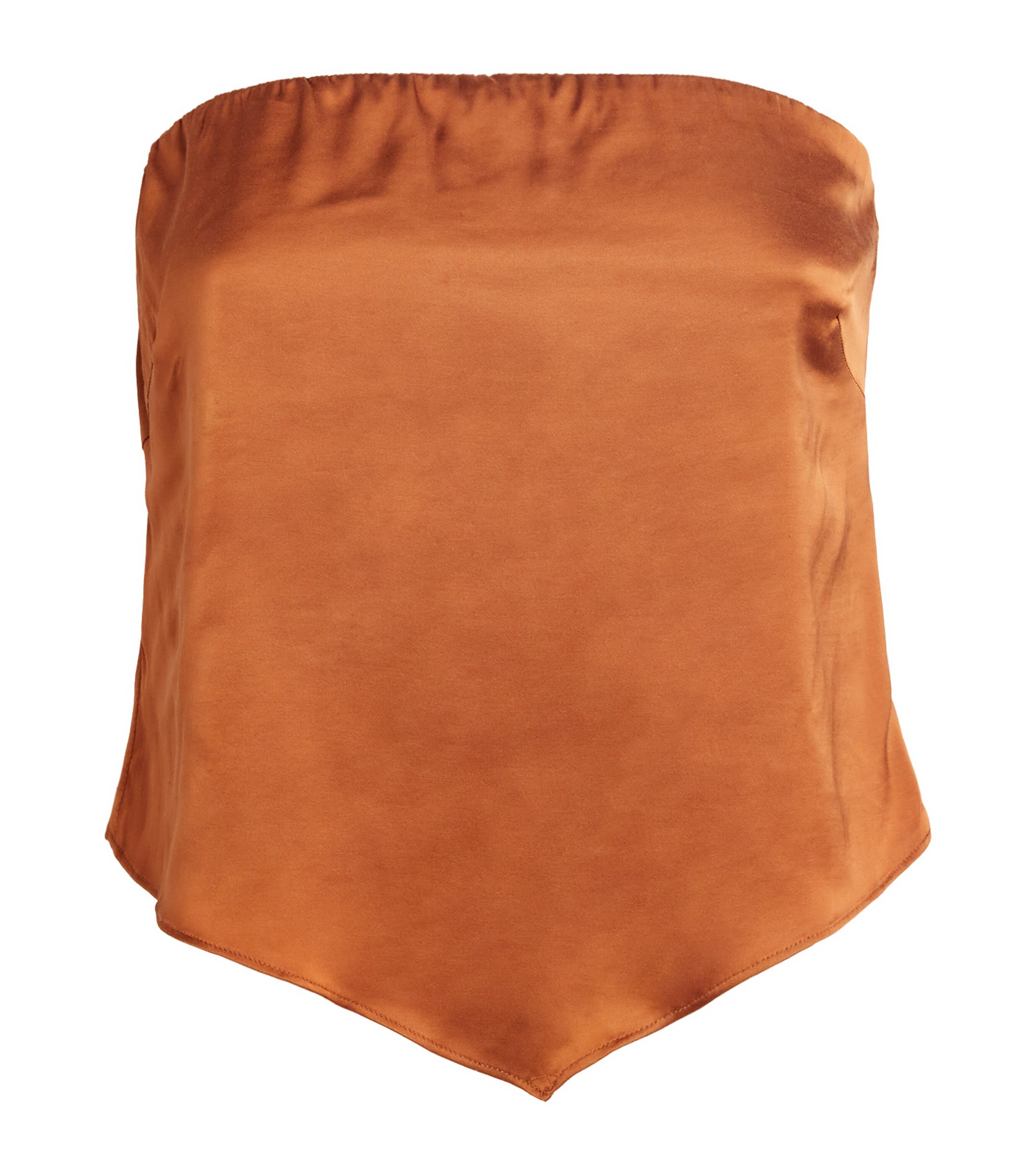 GOOD AMERICAN SATIN STRAPLESS TOP 