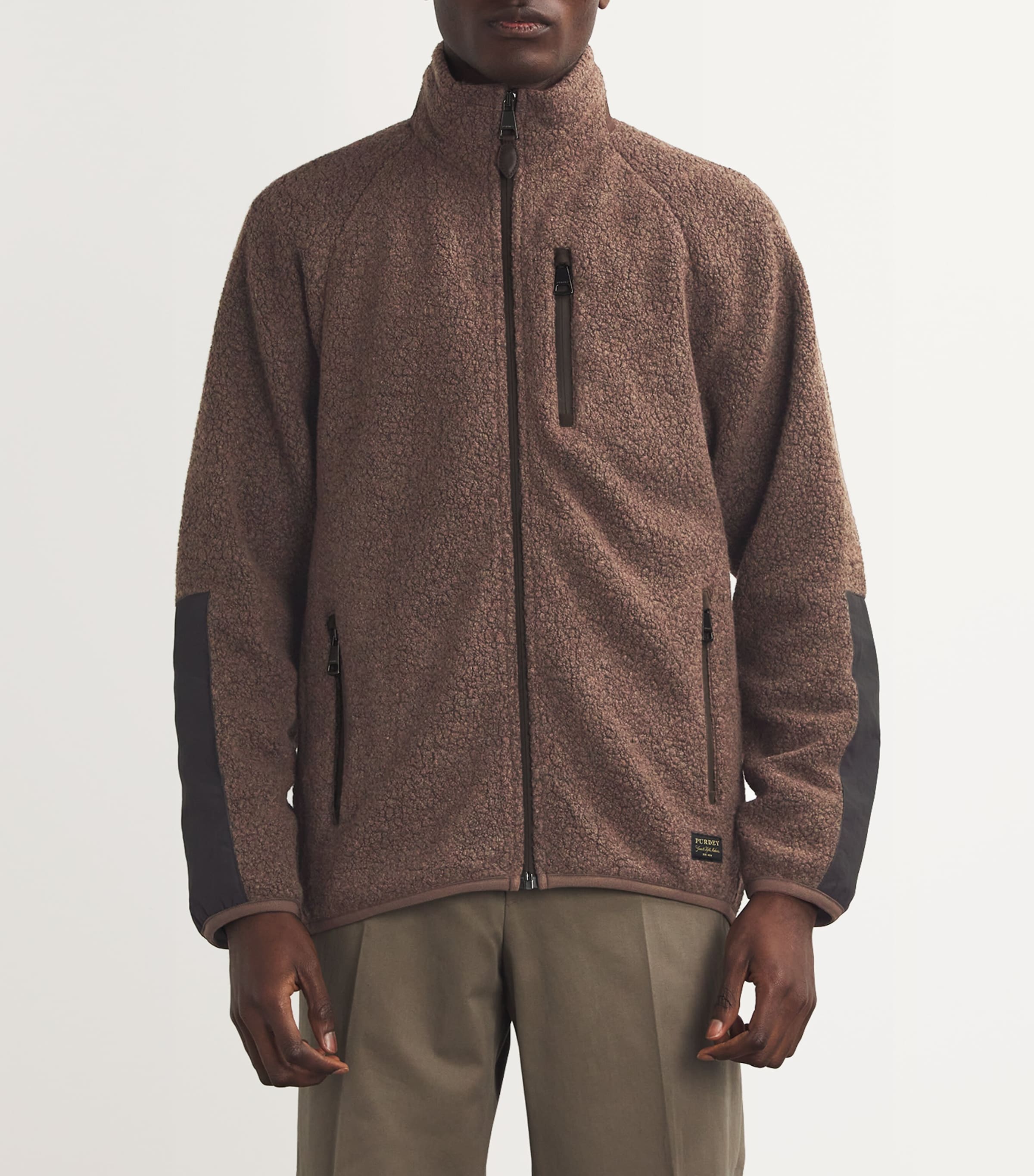 Fleece-Back Jersey Lux Jacket WALNUT Image 3