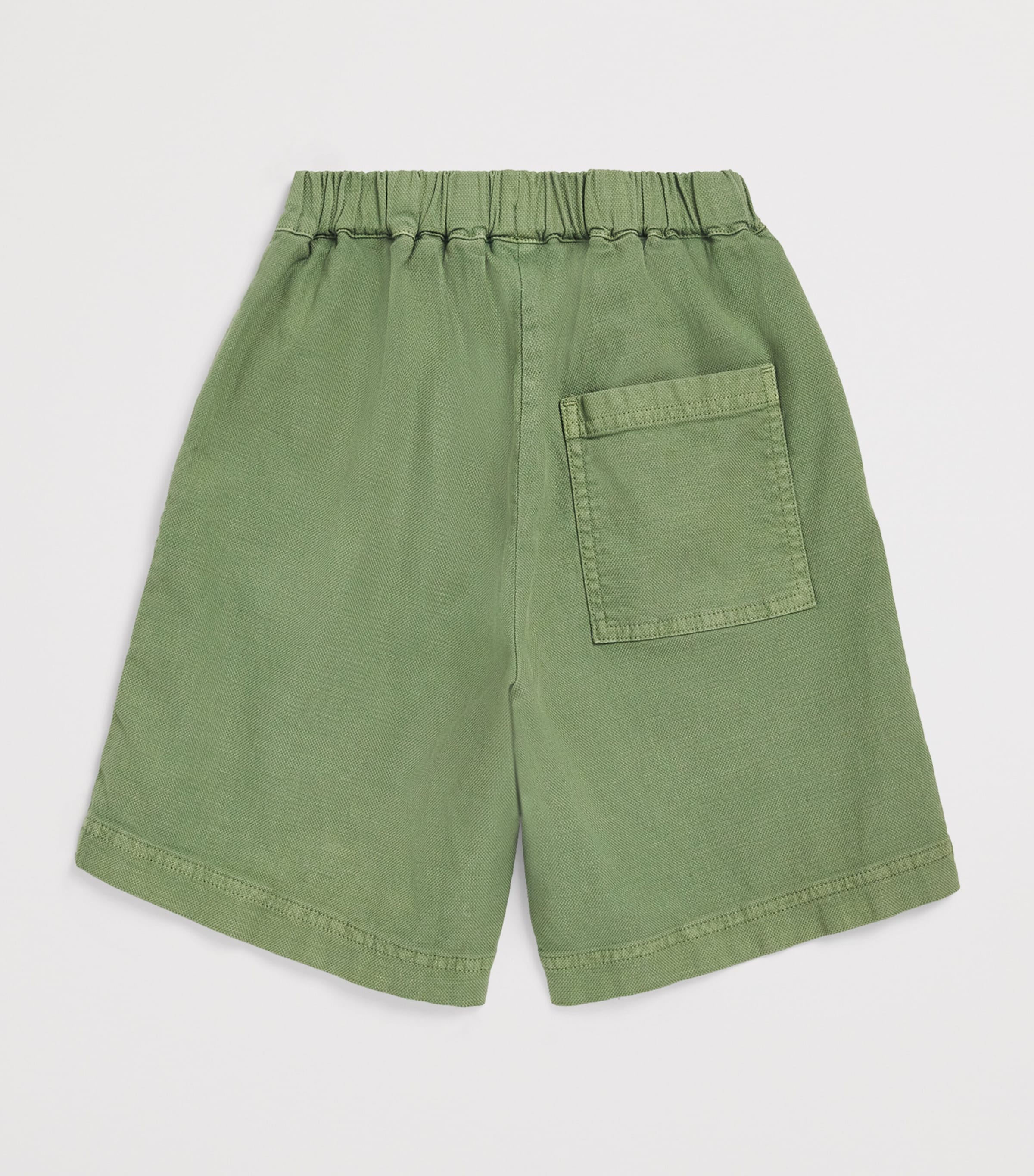 Il Gufo Cotton-Linen Bermuda Shorts (2-12 Years) Green Image 2