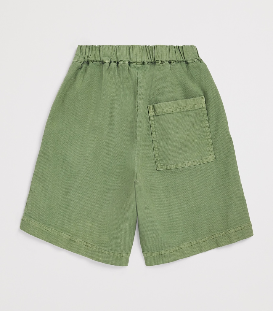 Cotton-Linen Bermuda Shorts (2-12 Years) 562 GREEN Image 2