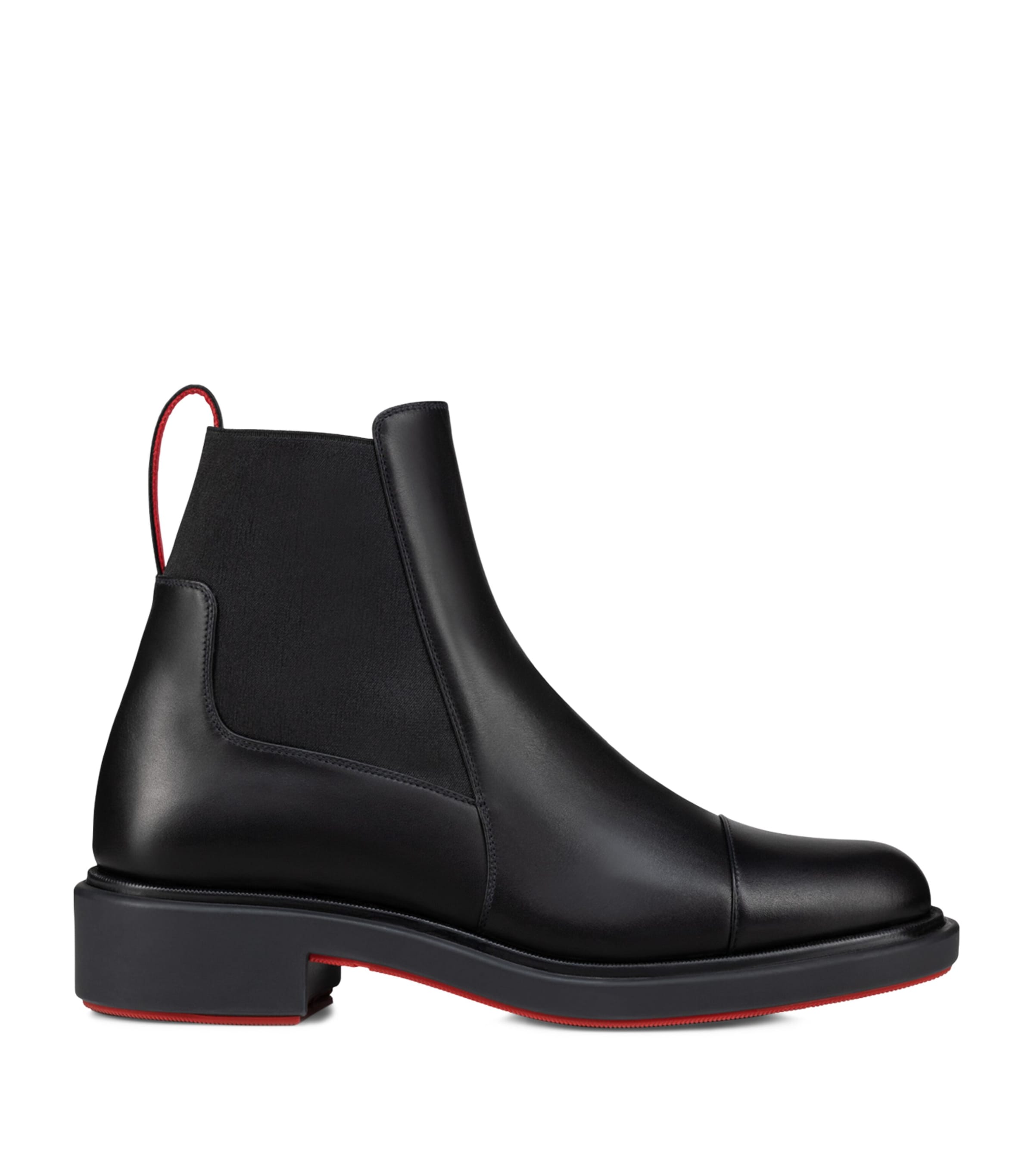 Shop Christian Louboutin Urbino Leather Chelsea Boots In Black