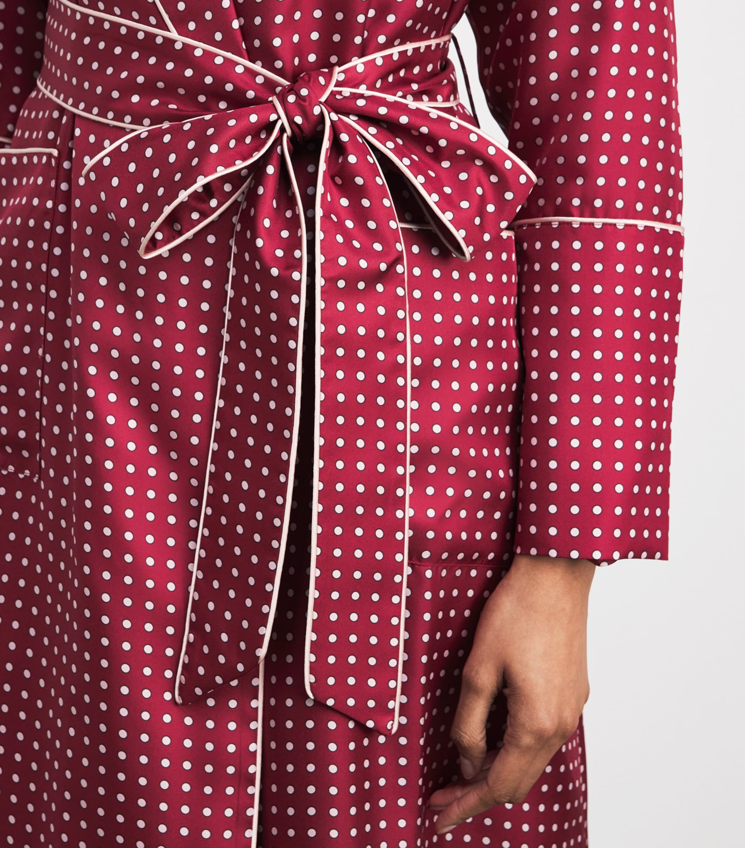 Olivia von Halle Womens Silk Spot Capability Robe Palazzo Image 3