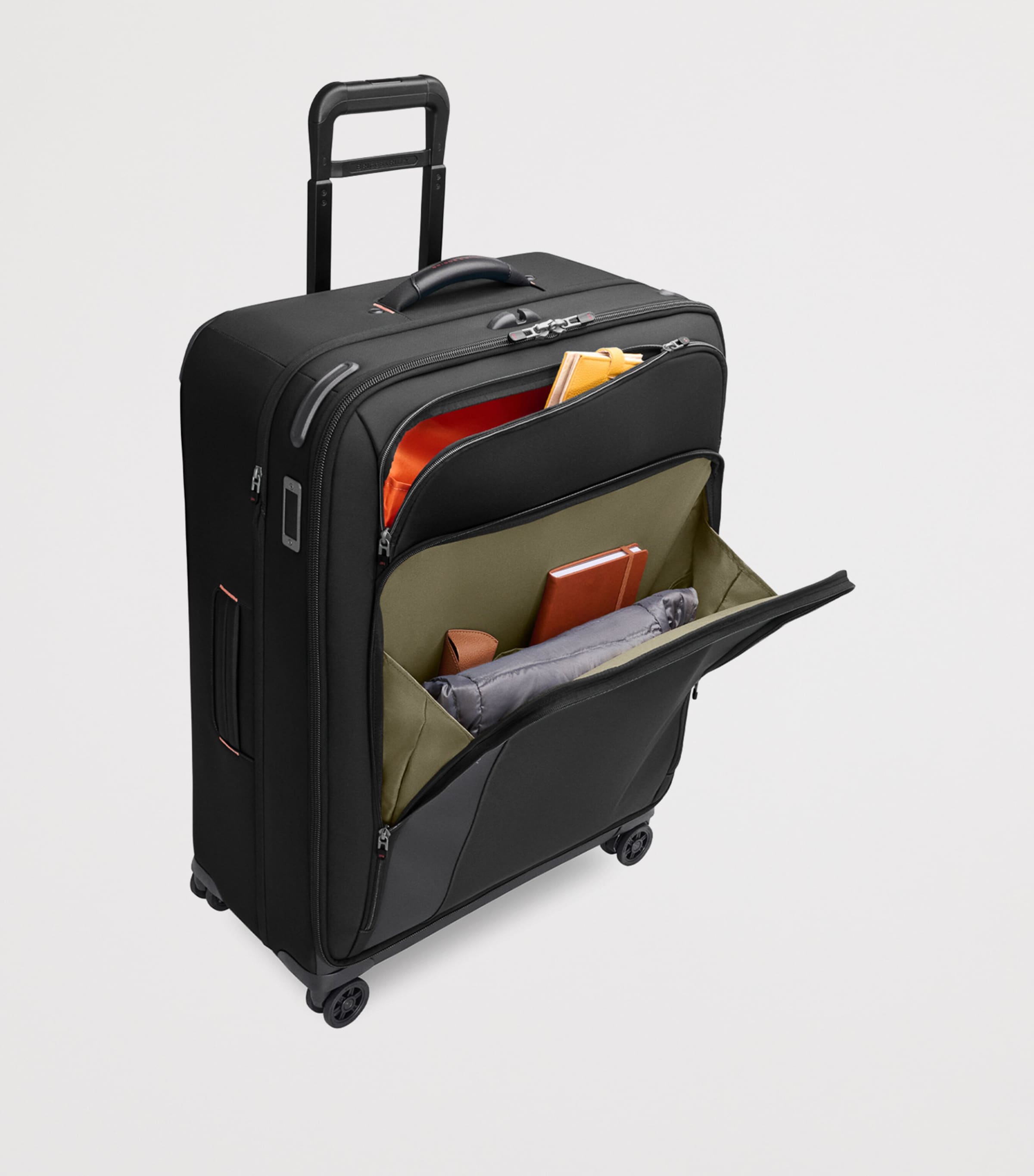 Large ZDX Expandable Spinner Suitcase (74cm) BLACK Image 6