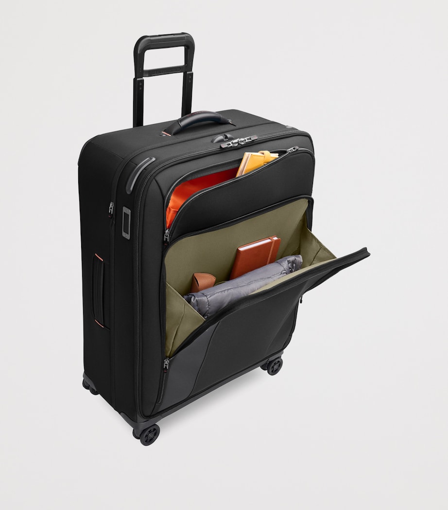 Large ZDX Expandable Spinner Suitcase (74cm) BLACK Image 6