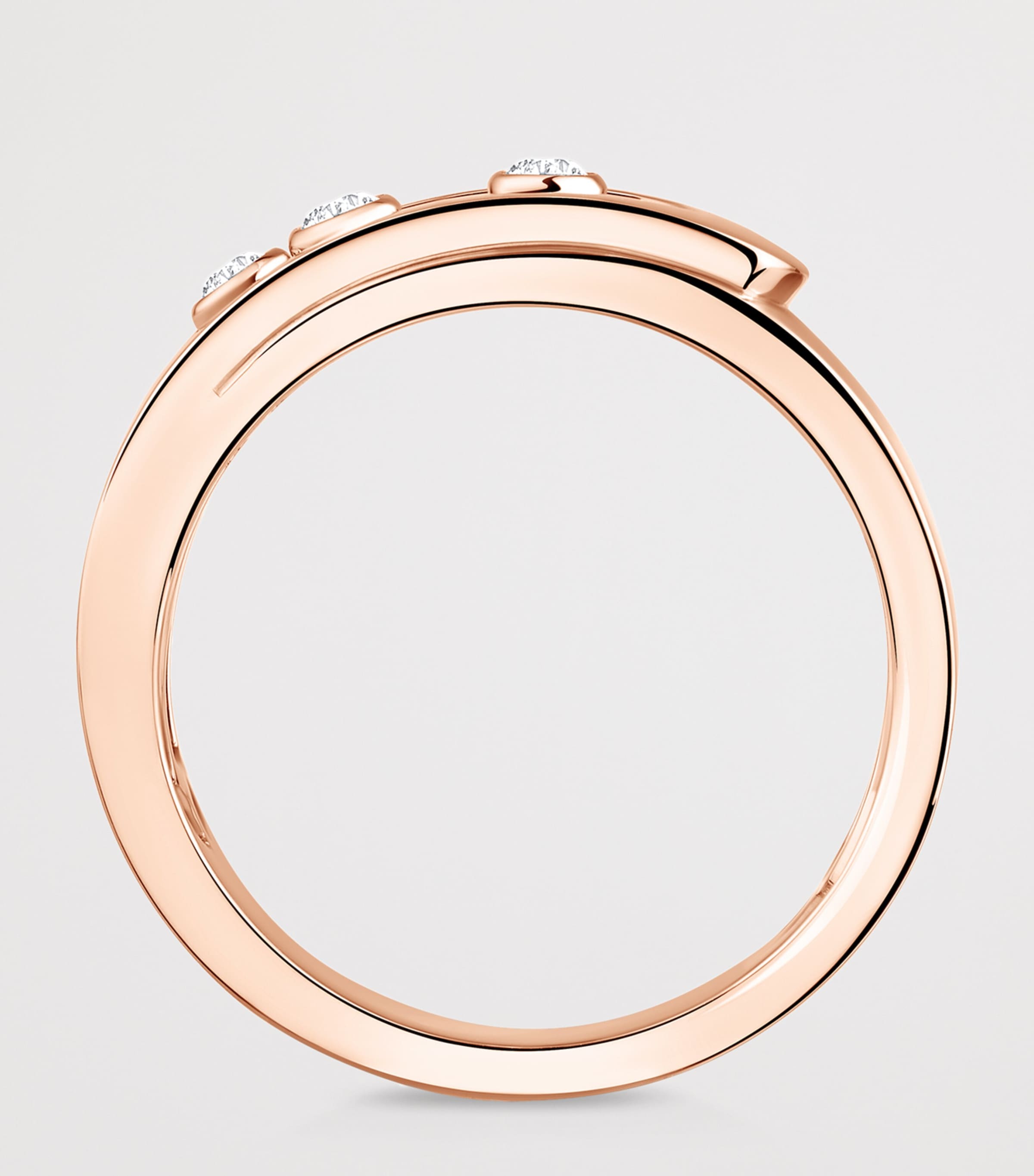 Messika Move Noa Rose Gold and White Diamond Ring (0.11ct) Pink Gold Image 3