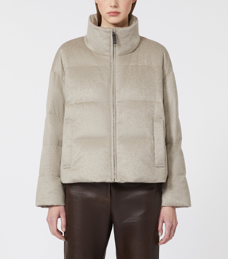 Cashmere Down Puffer Jacket SAND Image 3