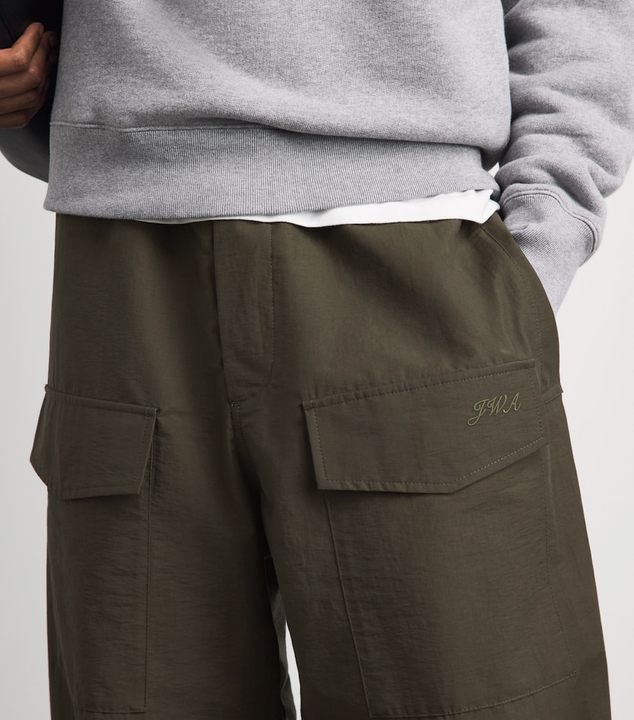 JW Anderson Mens Parachute Cargo Trousers Military Green Image 3