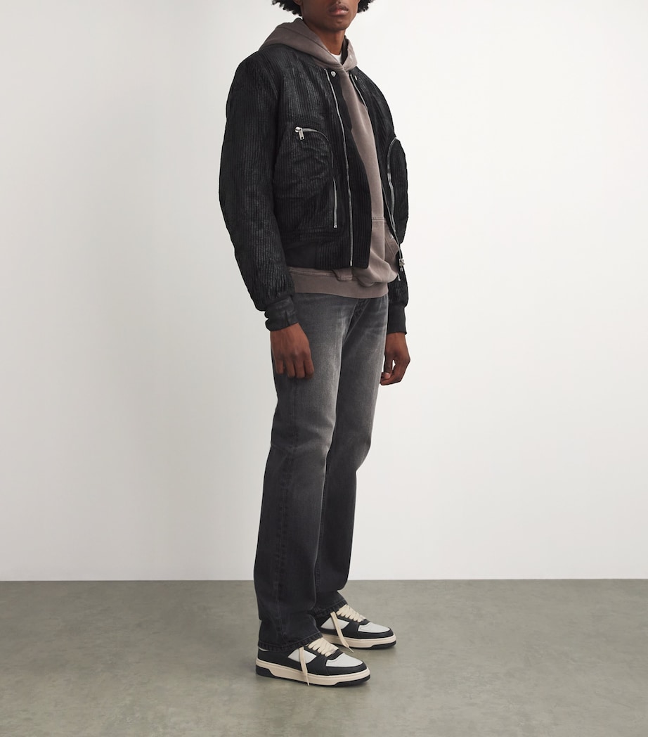 Represent Leather Apex Low-Top Sneakers Black/vintage White Image 2