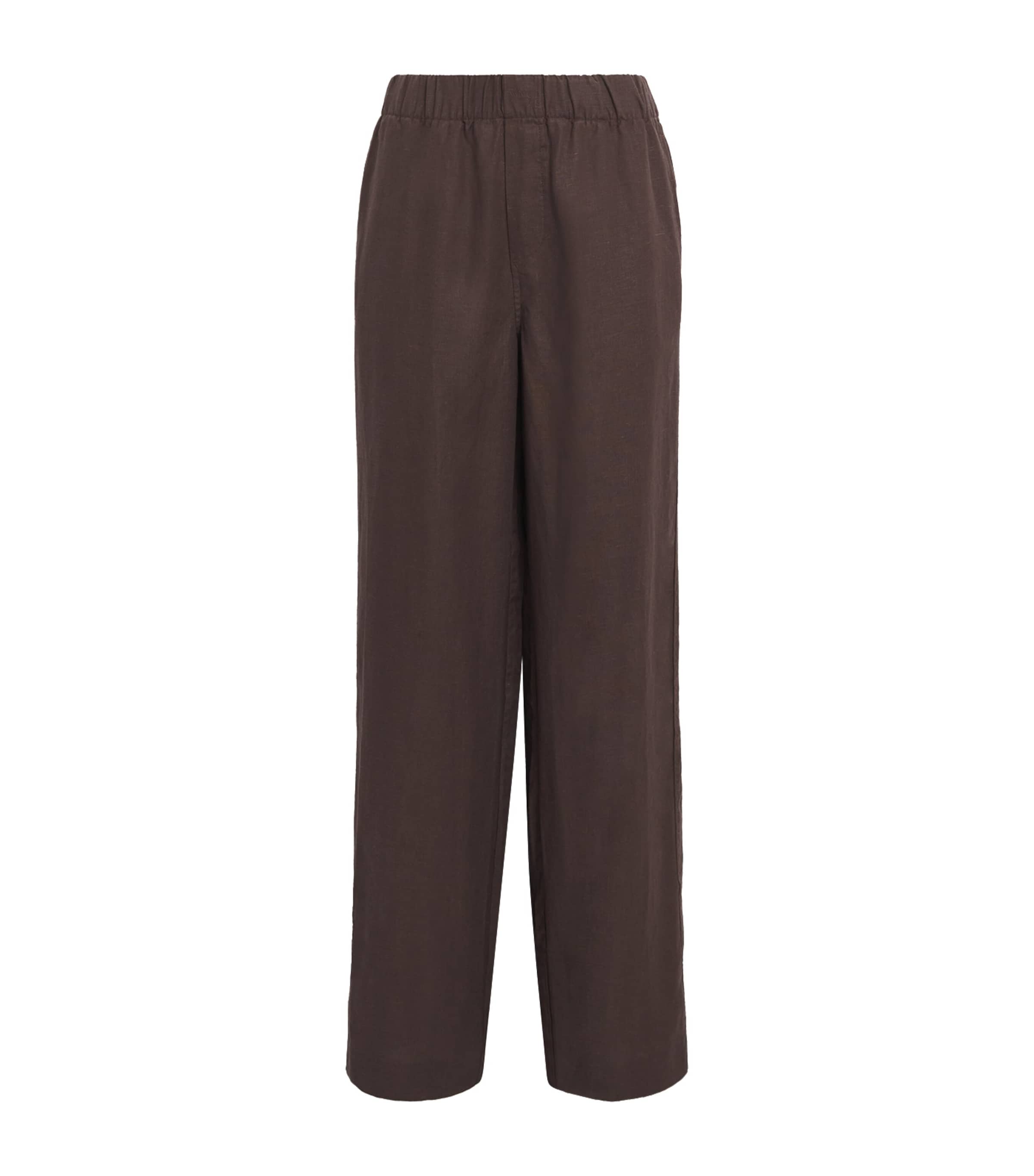With Nothing Underneath Hemp The Palazzo Trousers In Brown