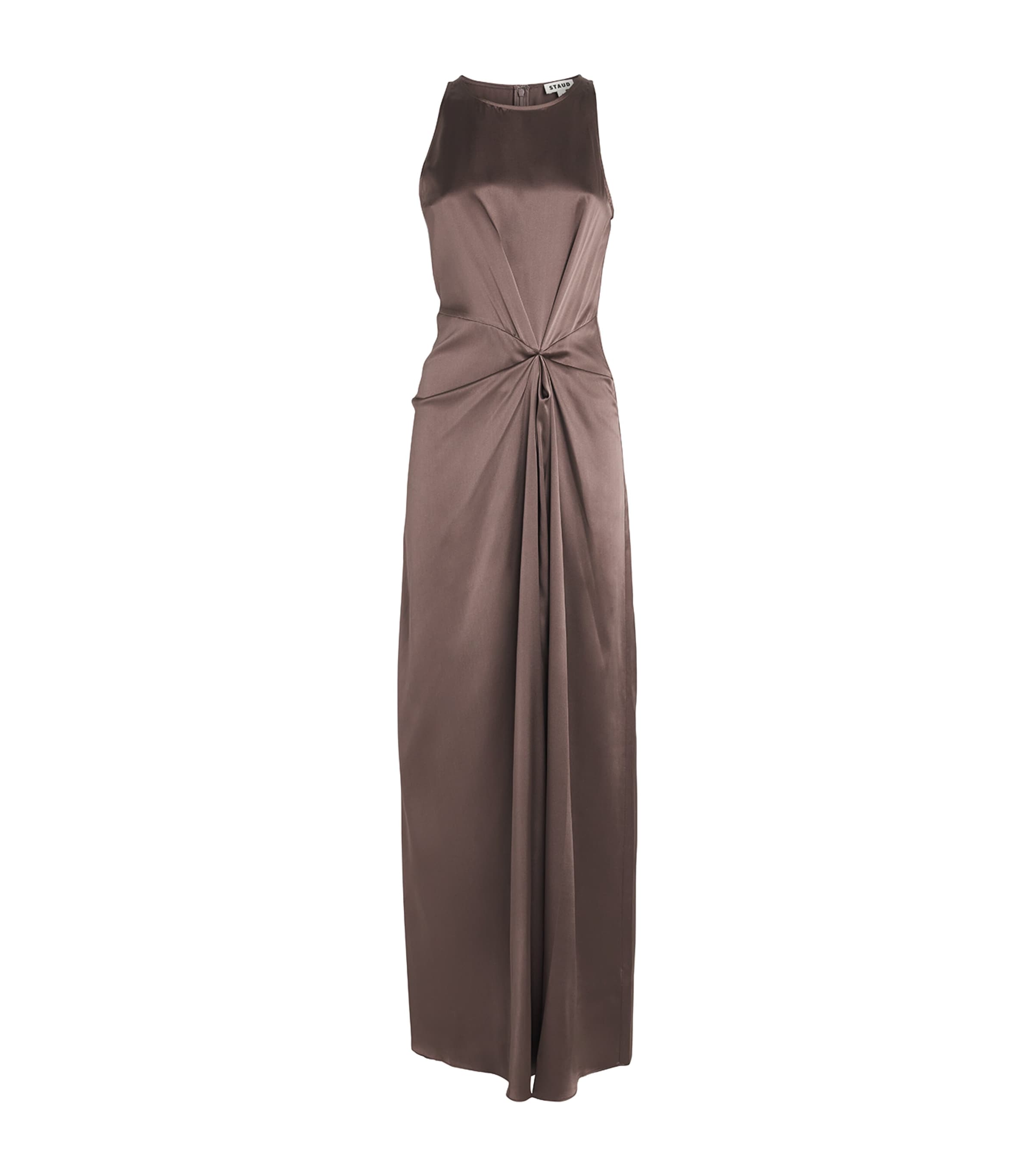 STAUD Silk-Blend Jaelyn Maxi Dress Mink Mink