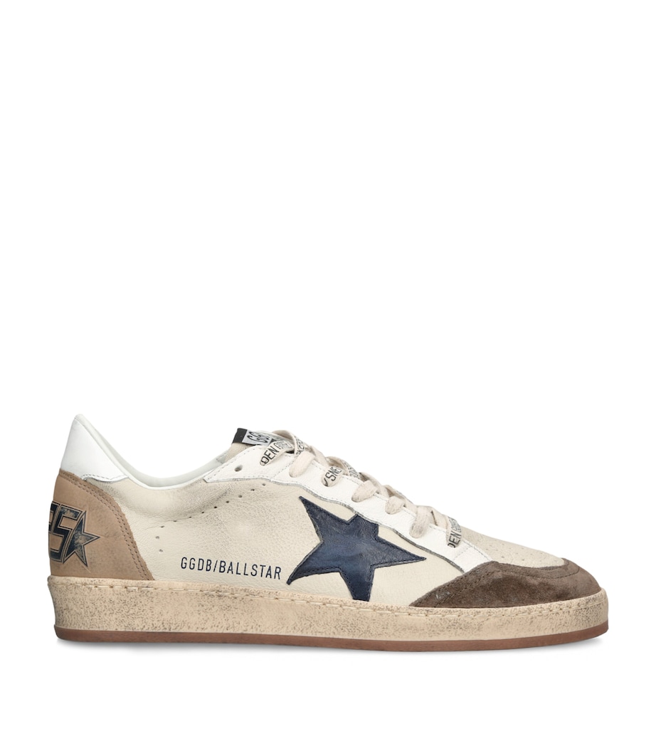 Golden Goose Leather Ballstar Sneakers White/navy Image 1