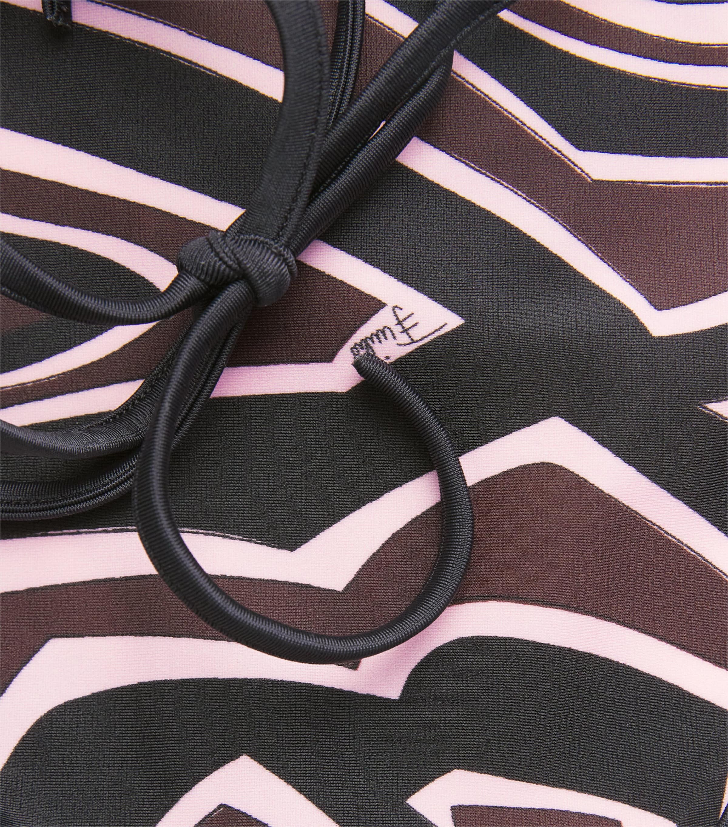 PUCCI Womens Labirinto Print Bikini Bottoms Khaki Pink Image 4