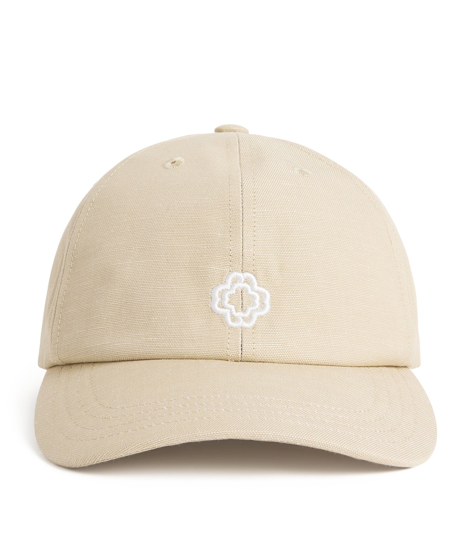 Maje Cotton Logo Cap Ecru Image 1
