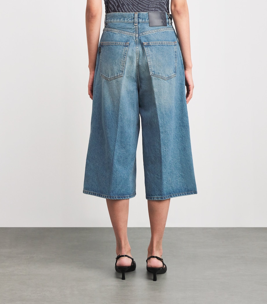 Denim Belle Long Shorts L0891 LAGOON WASH Image 4