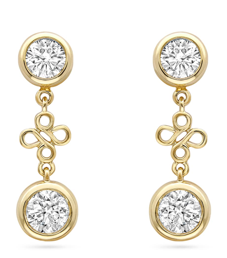 Yellow Gold and Diamond Beach Earrings YELLOW GOLD Image 1