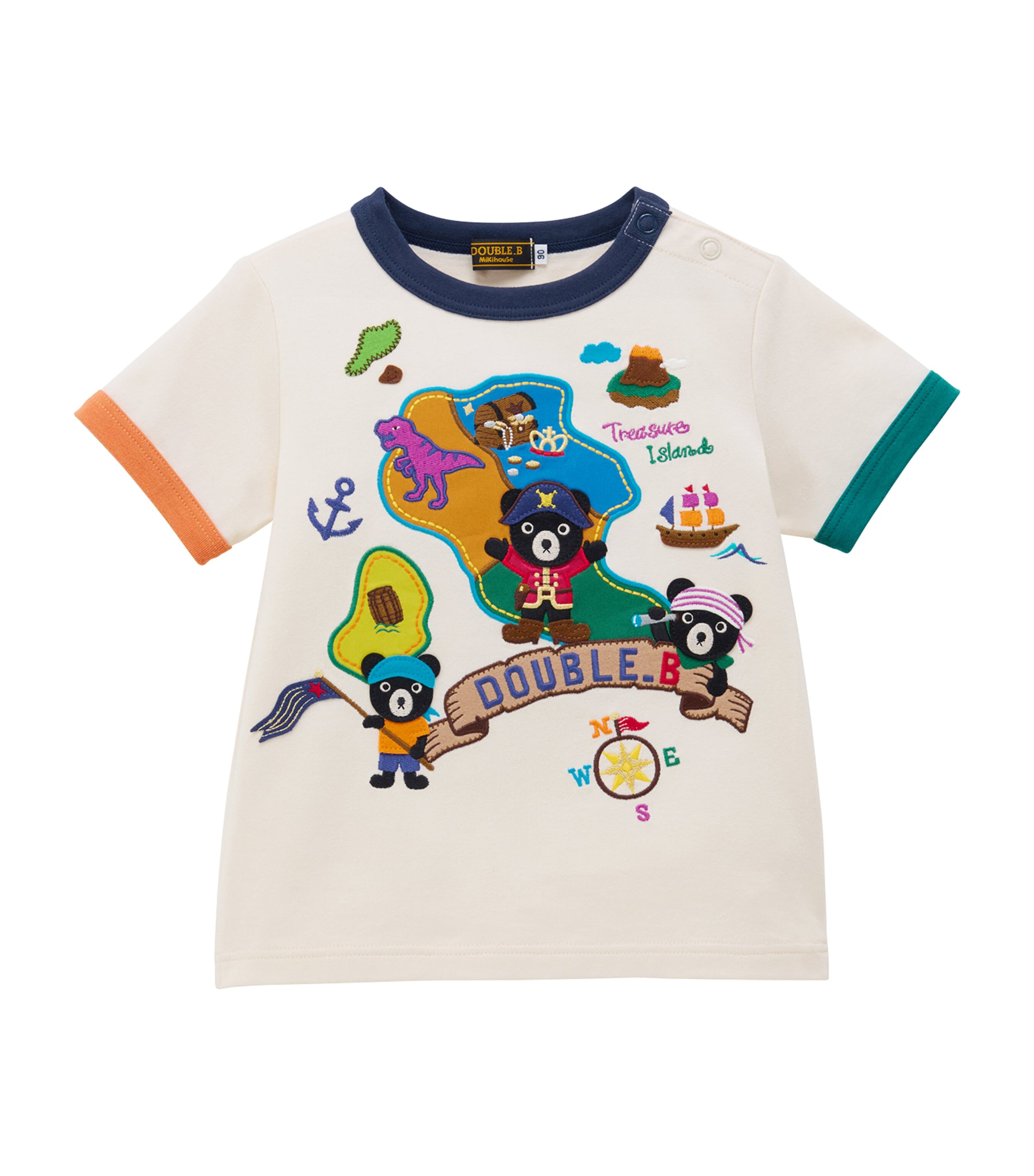 Miki House Cotton Embroidered Treasure T-Shirt (2-7 Years) Image 1
