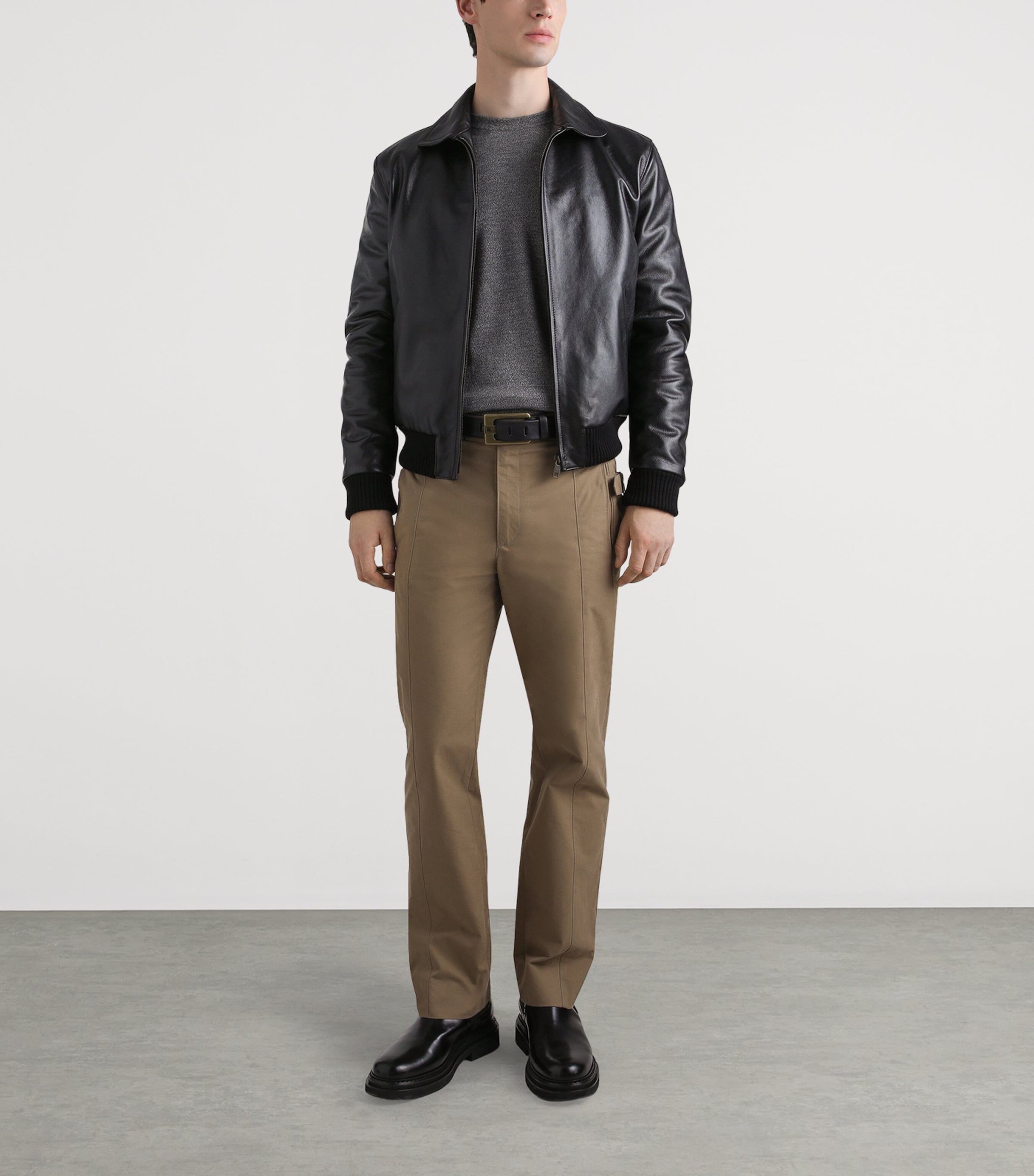 Leather Jacket N0000-BLACK Image 2