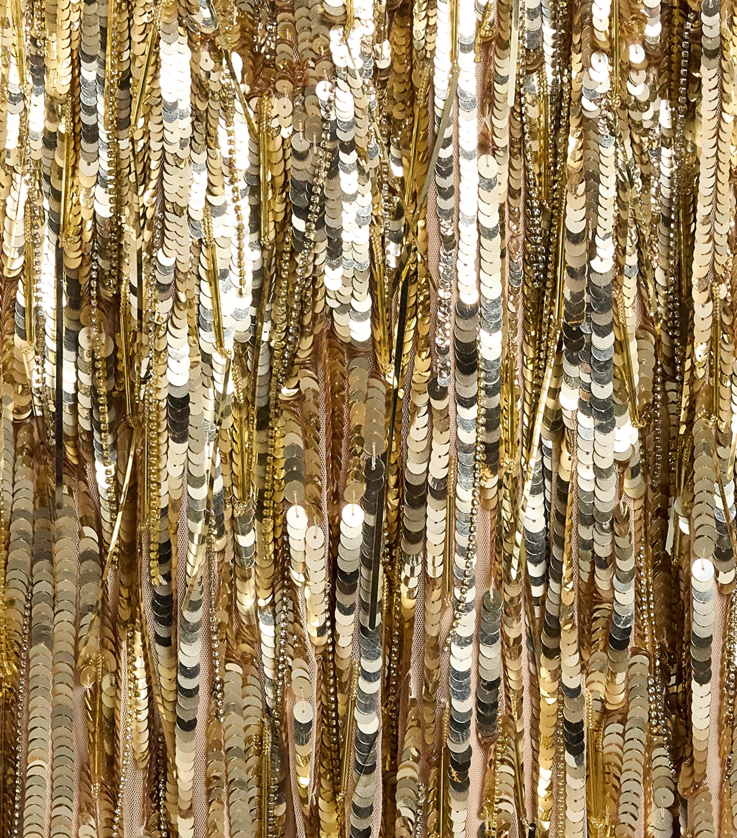 Jenny Packham Womens Embellished Kimi Gown Illusion Image 2