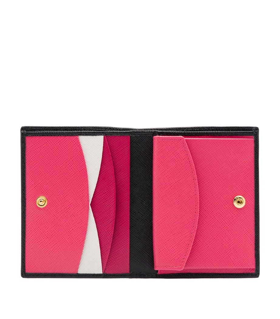 Small Saffiano Leather Bifold Wallet F061H Image 2