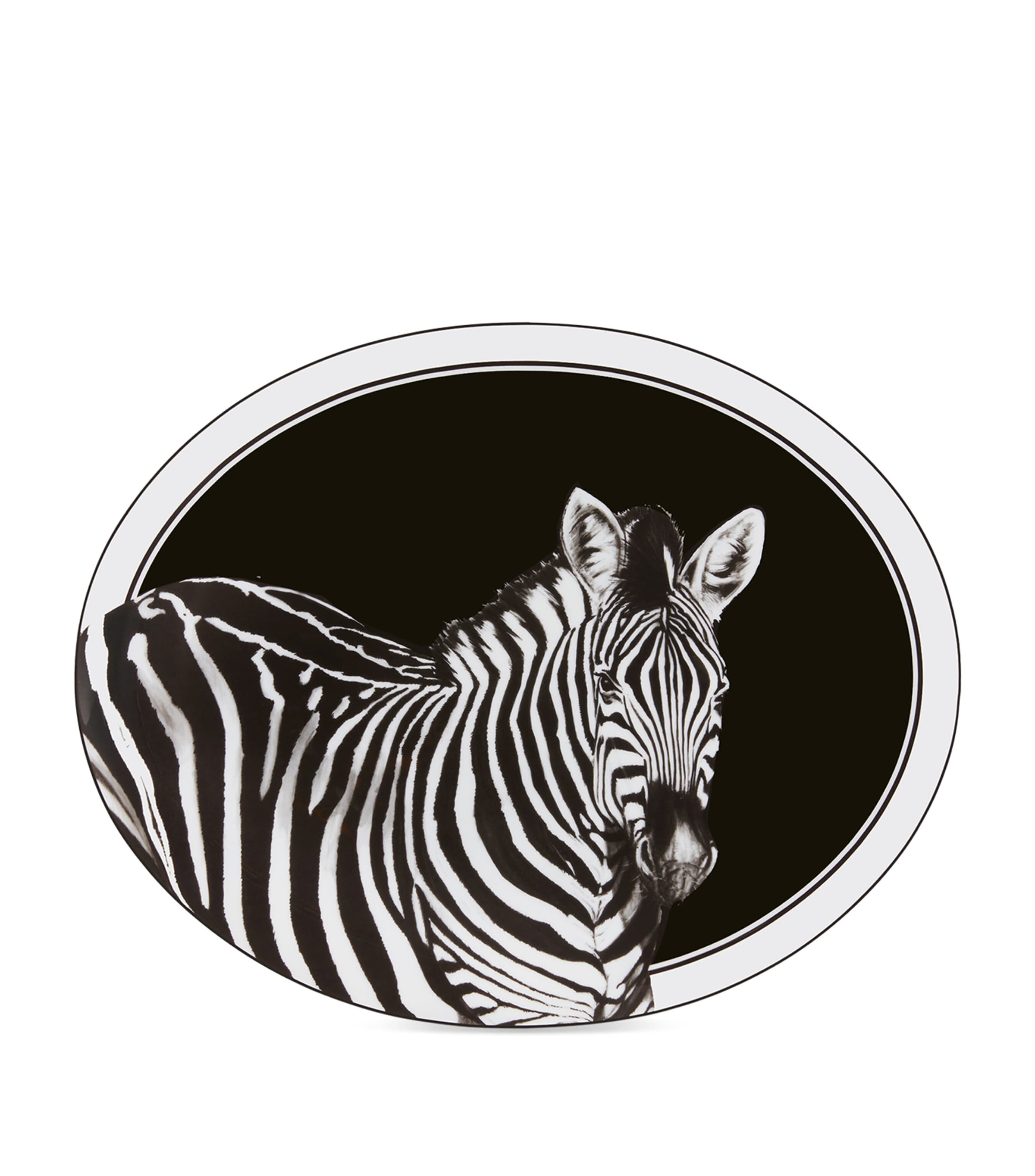 Dolce & Gabbana Casa Porcelain Zebra Serving Platter In Multi