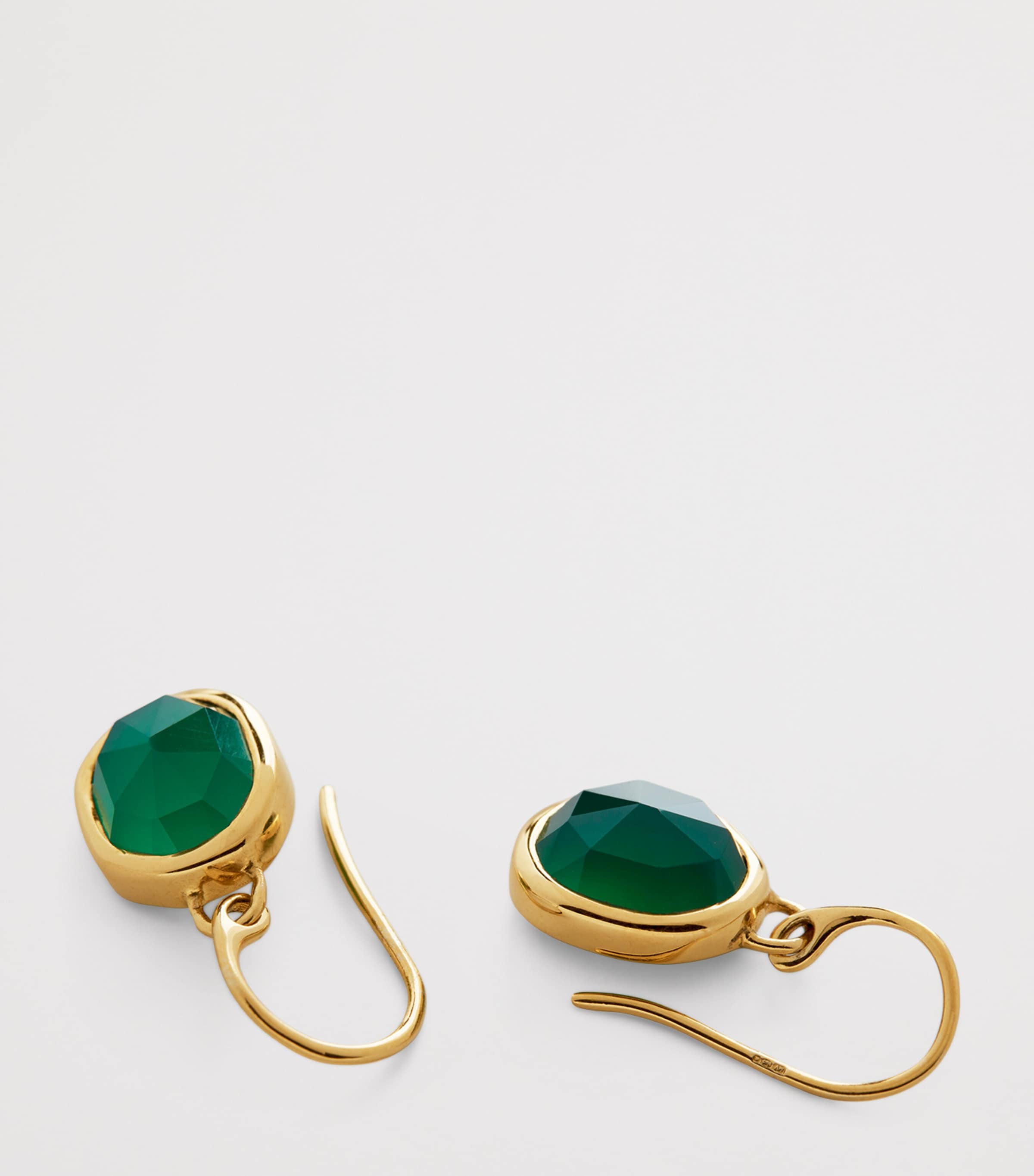 Gold Vermeil and Green Onyx Siren Earrings 18K GOLD VERMEIL Image 2
