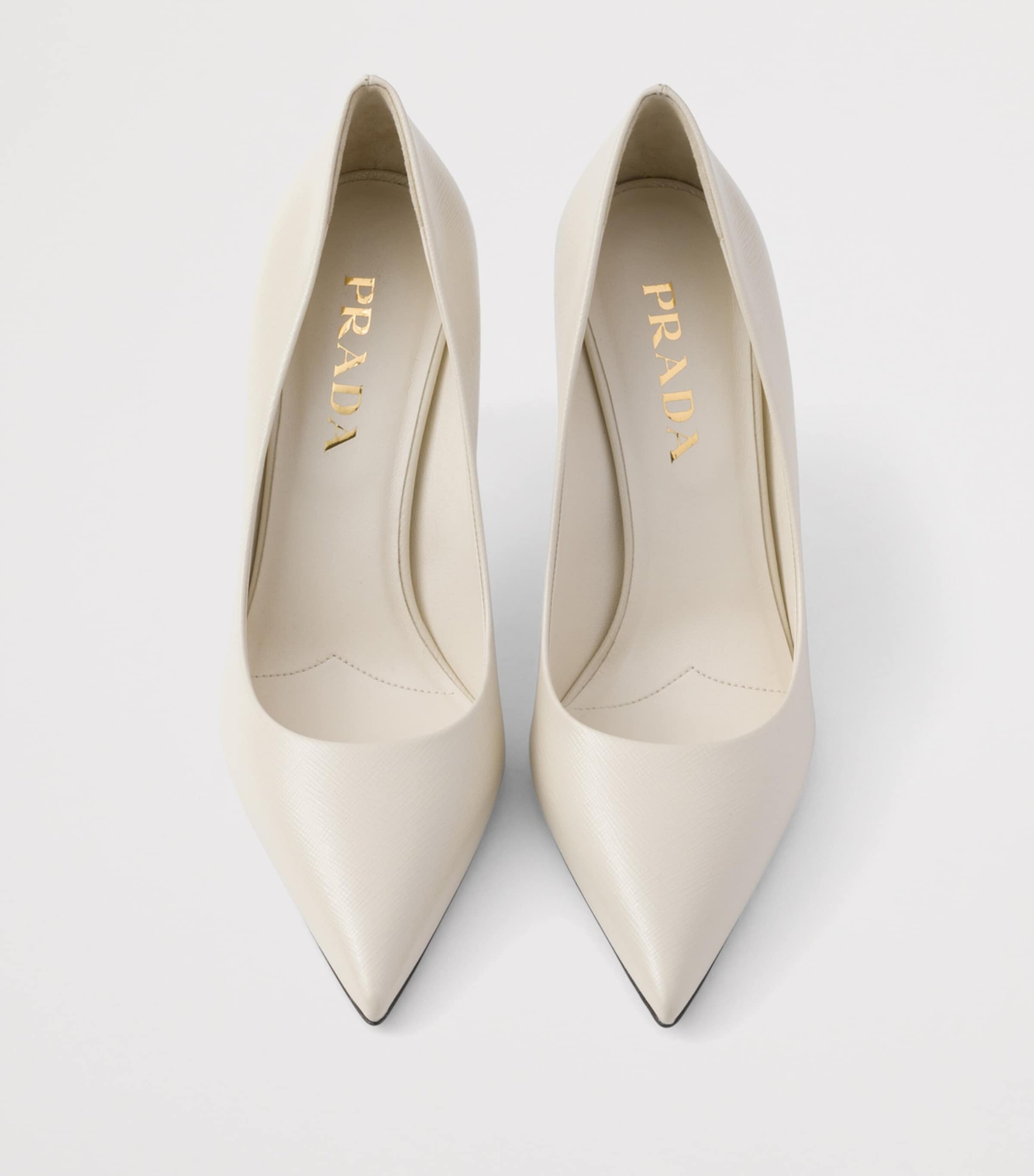 Prada Patent Saffiano Leather Pumps 85 Neutral Image 3