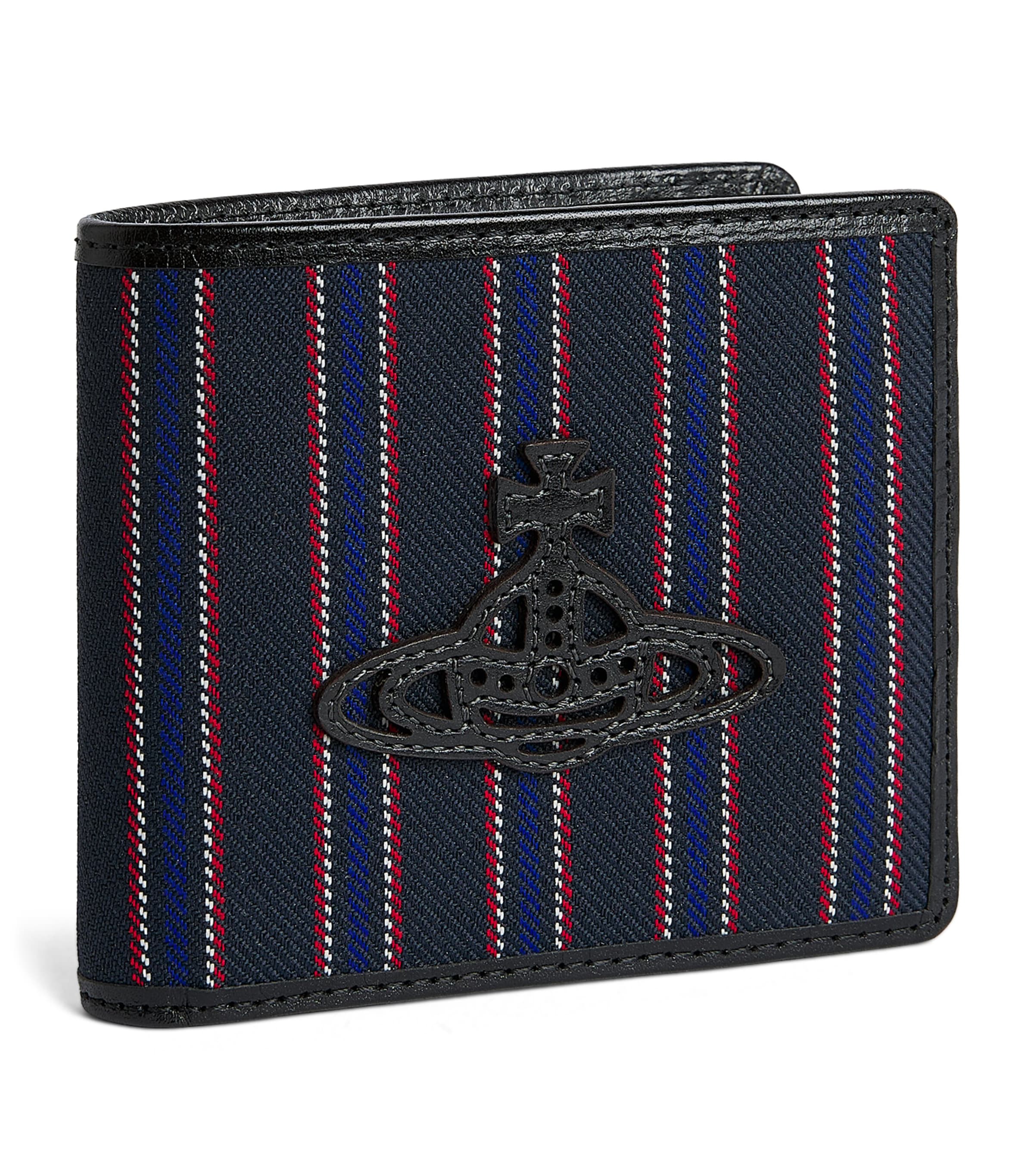 Vivienne Westwood Stripe Bifold Wallet Blue Image 1