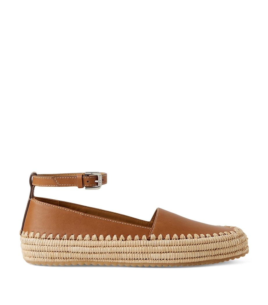 Calf Leather Barlowe Wedge Espadrilles 110 RL GOLD Image 1