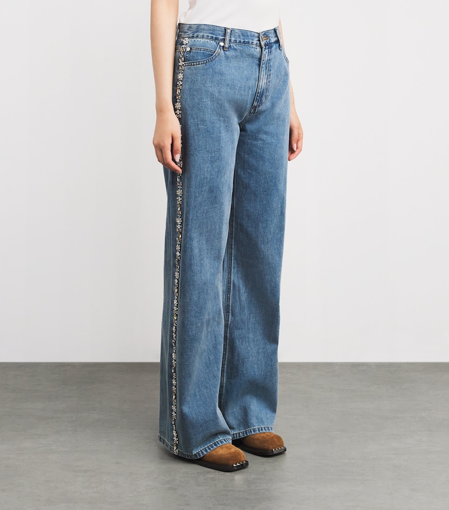 Embellished Straight Jeans BLUE JEAN Image 3