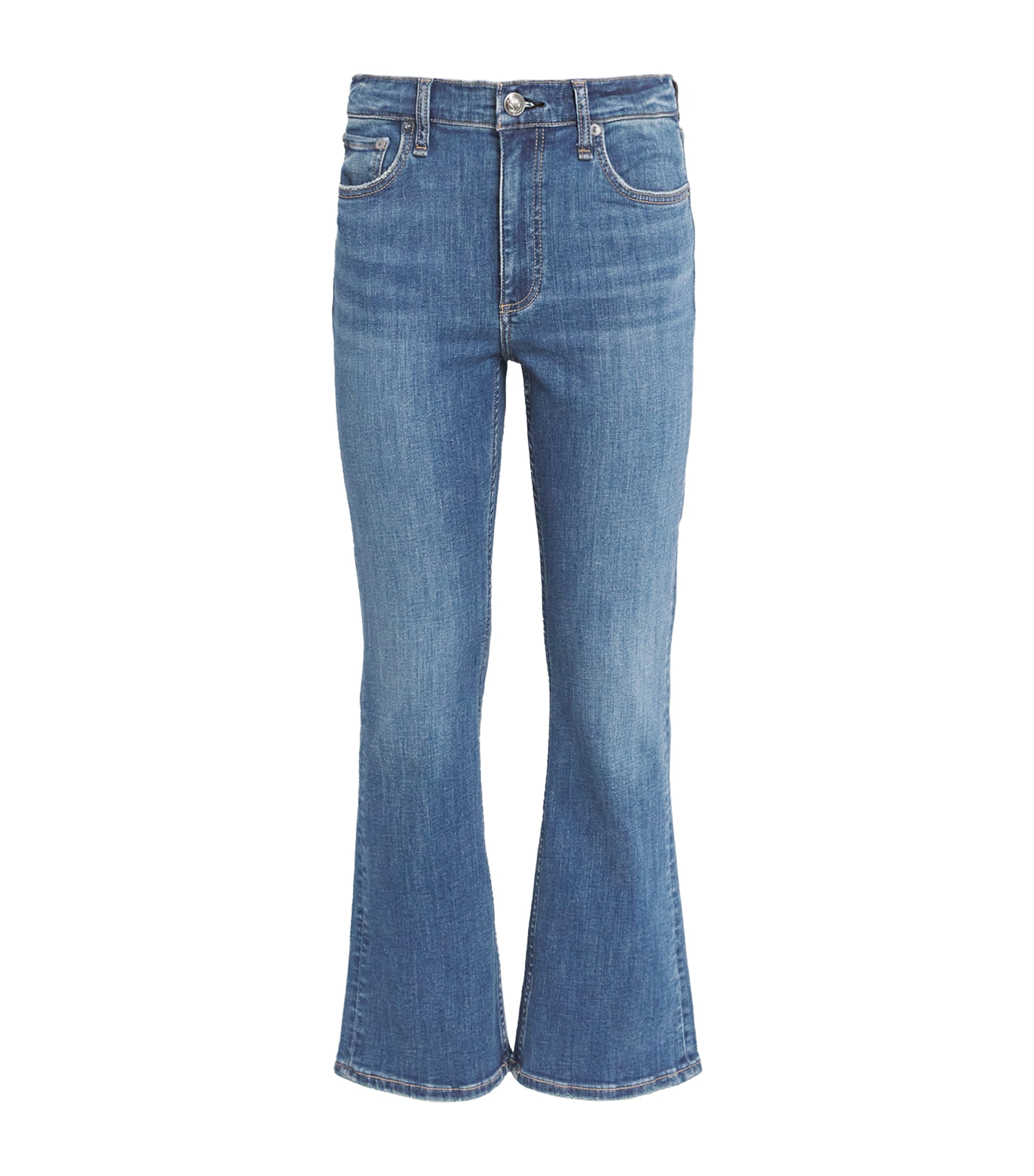 Rag & Bone Flexi Peyton Mid-rise Bootcut Jeans In Blue