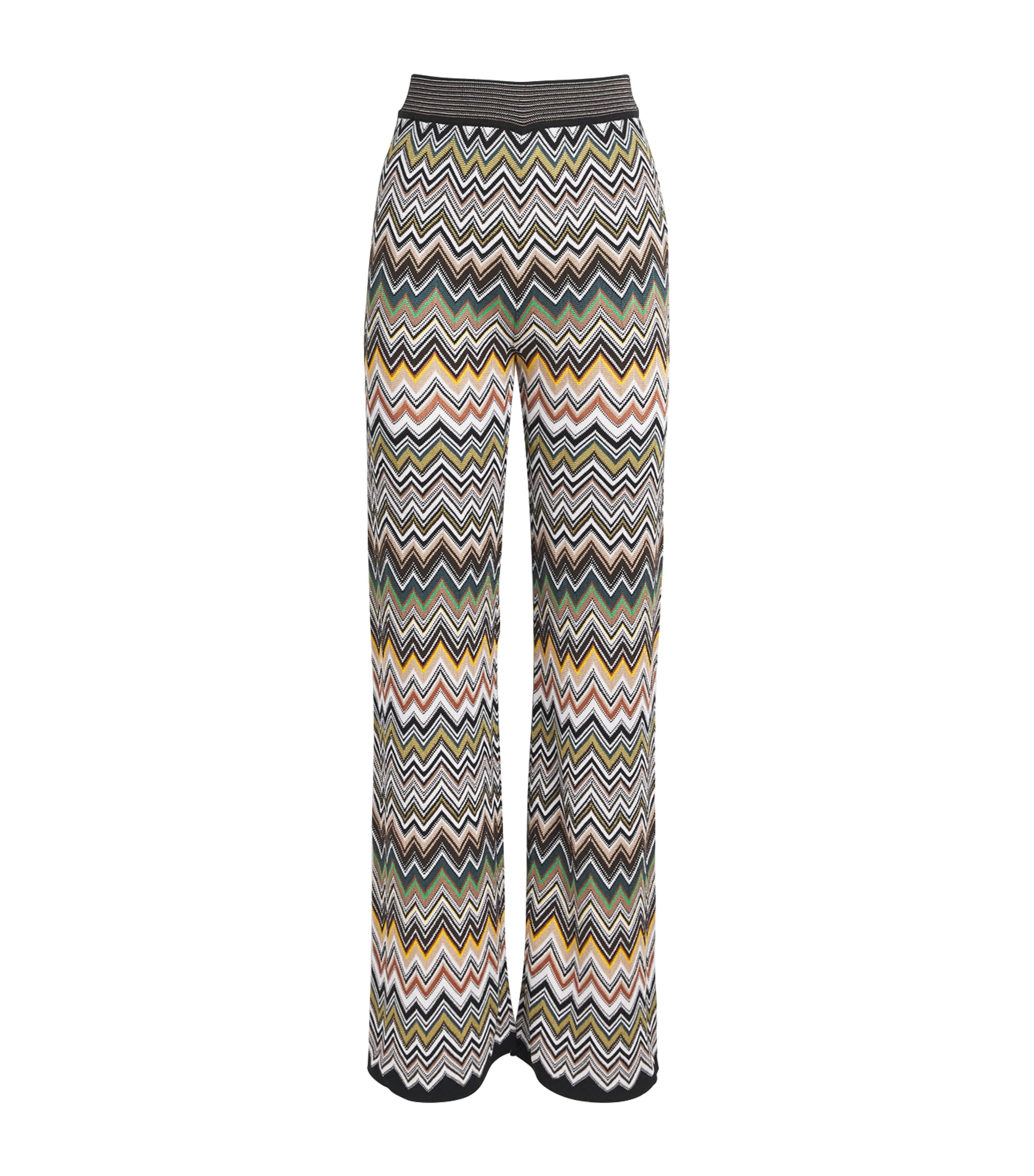 Missoni Zigzag Flared Trousers In Multi