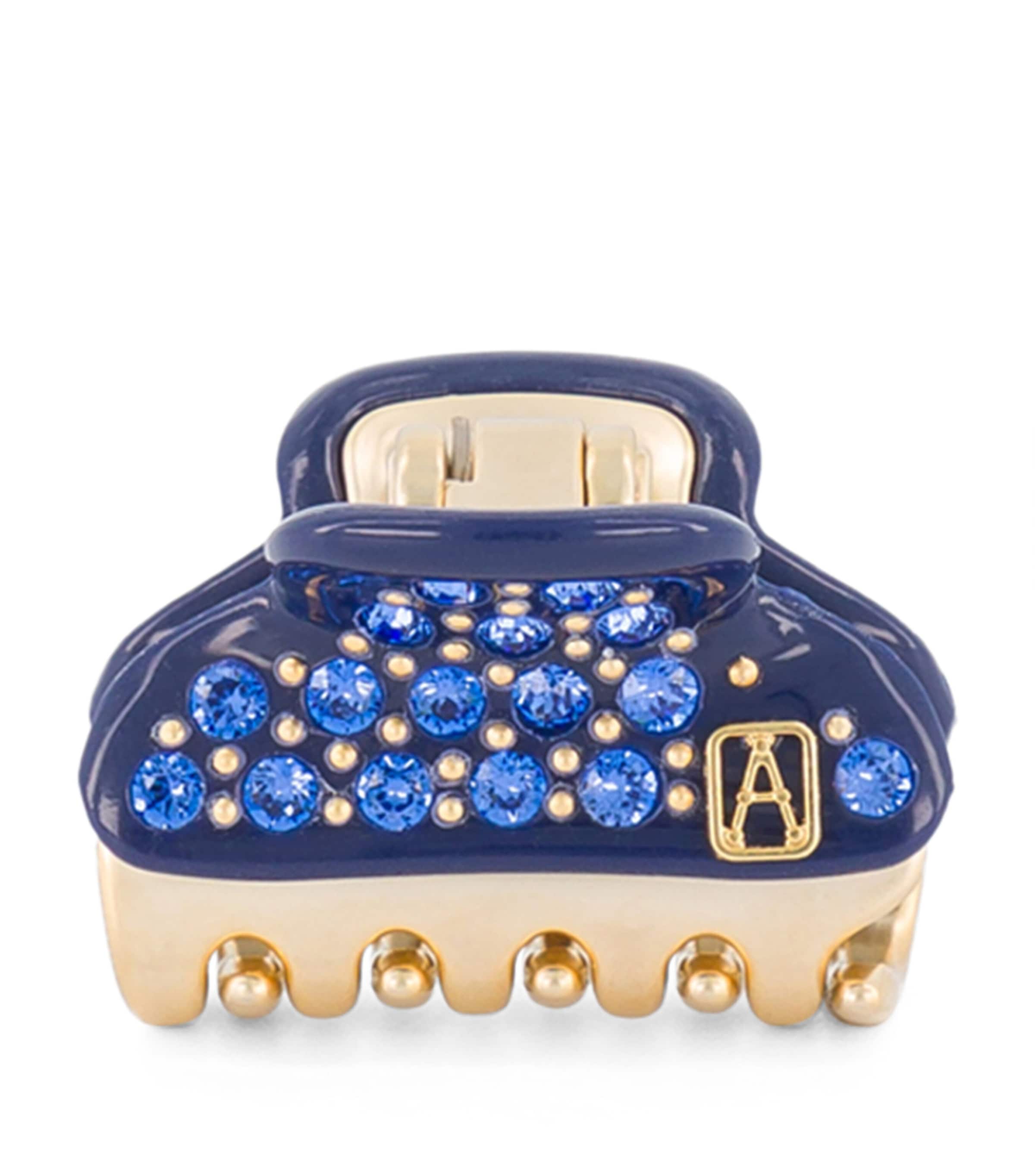 Alexandre De Paris Gold-plated Crystal-embellished Claw Hair Clip In Blue