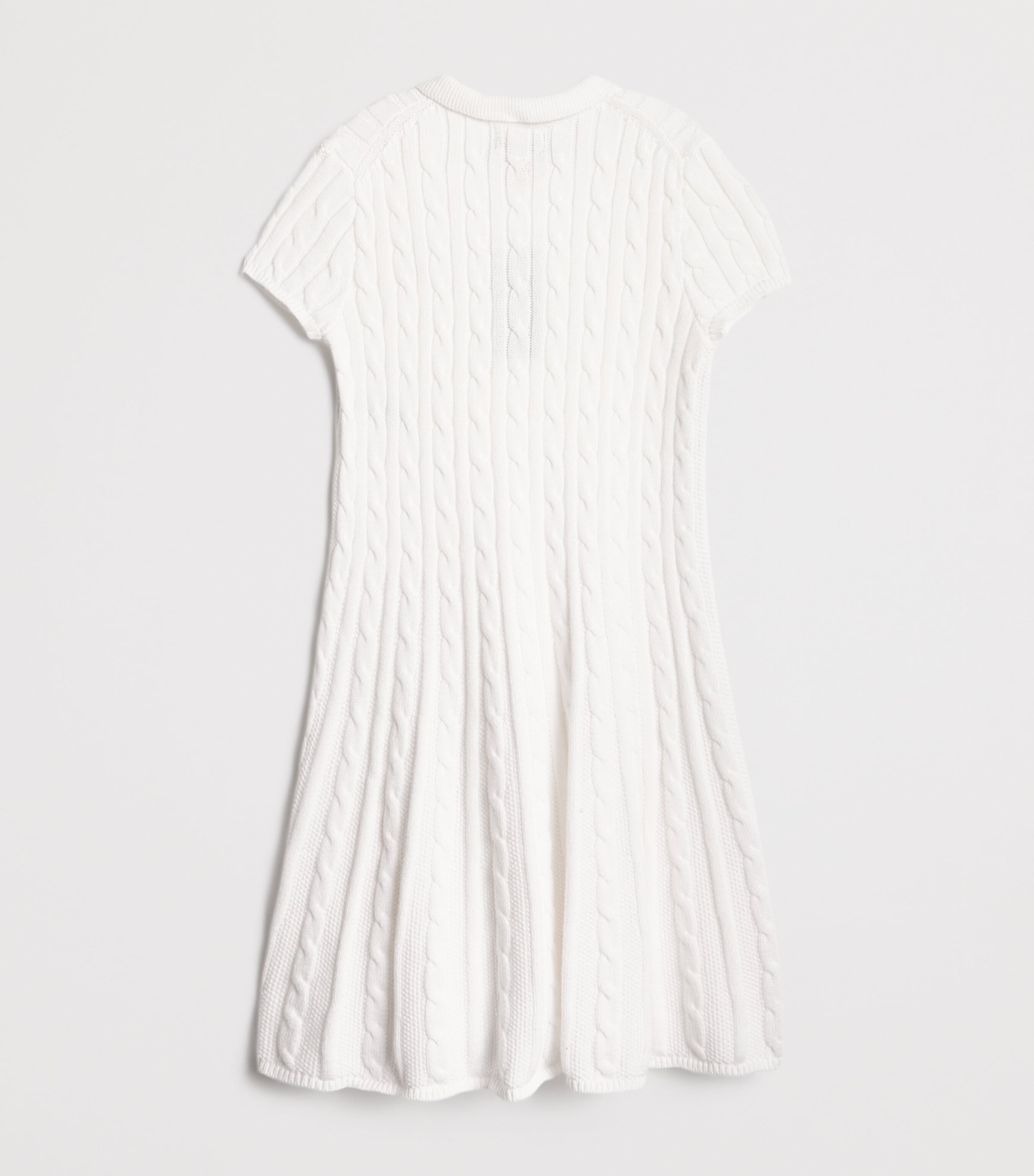 Cotton Cable-Knit Dress (7-14 Years) WHITE Image 2