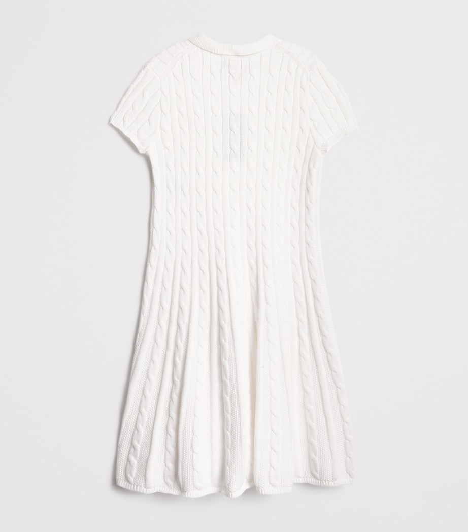 Cotton Cable-Knit Dress (7-14 Years) WHITE Image 2