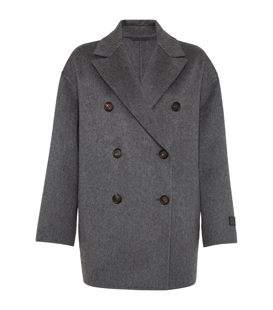 Cashmere Double-Breasted Peacoat C028 Image 1