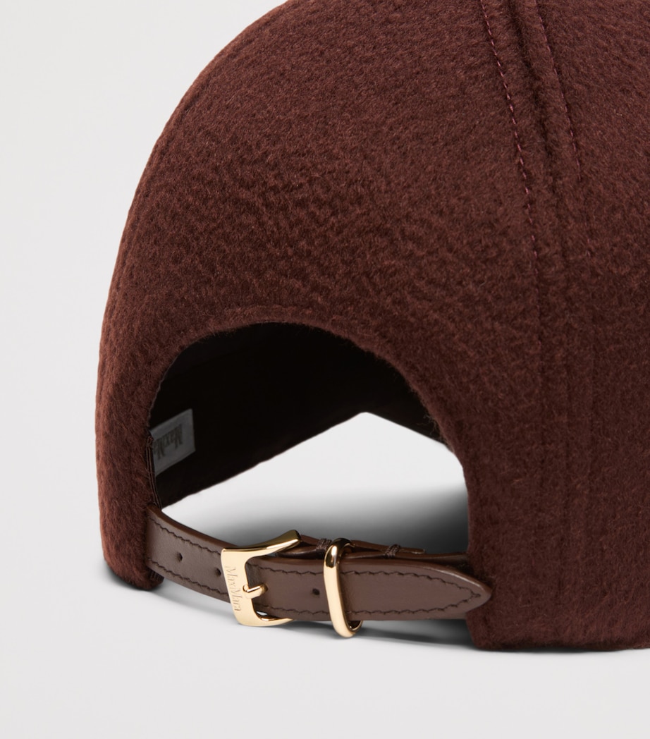 Max Mara Cashmere Monogram Cap Rust Image 2