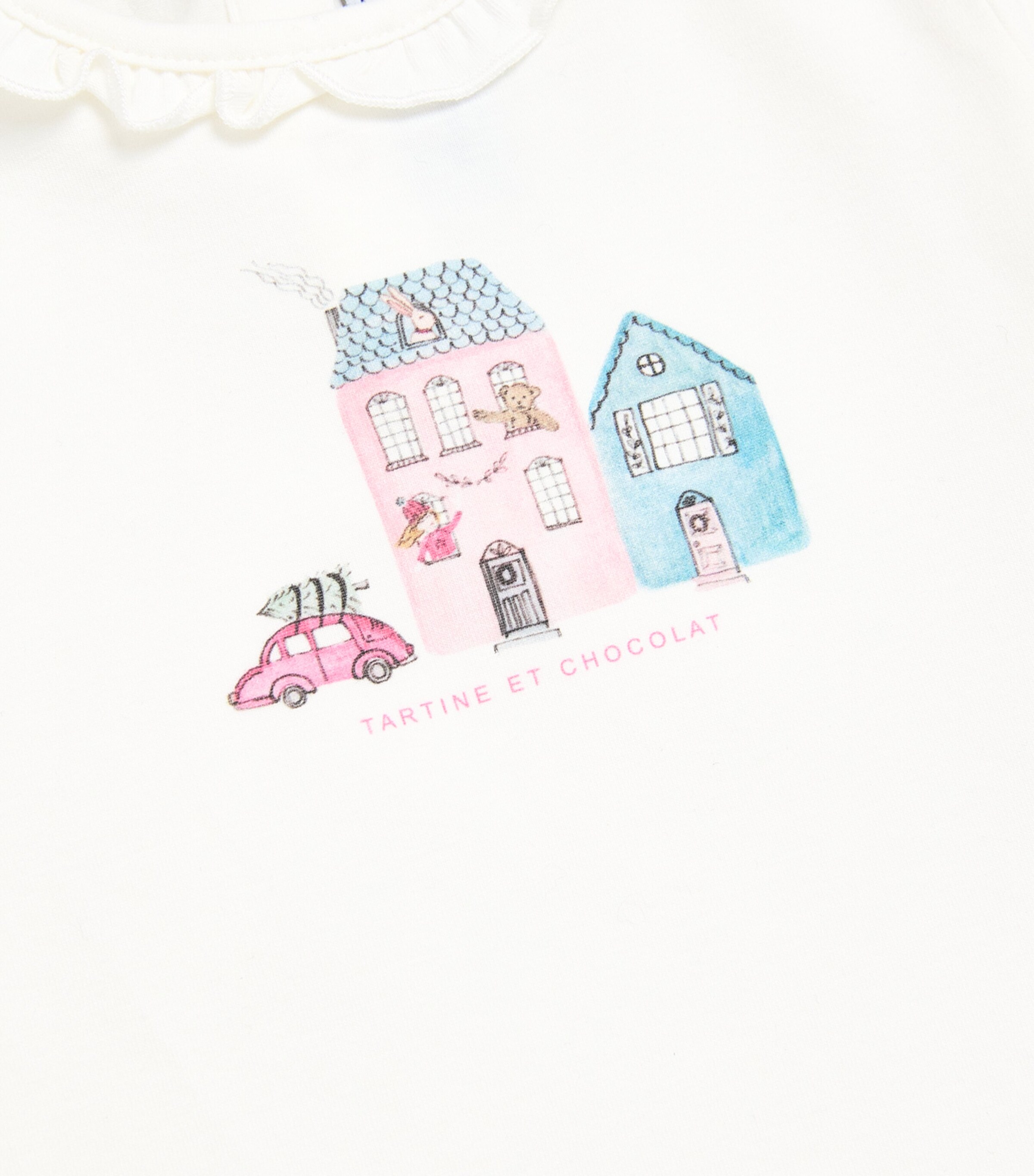 Cotton-Blend Christmas T-Shirt (3 Months–4 Years) 39RHODODENDRON Image 3