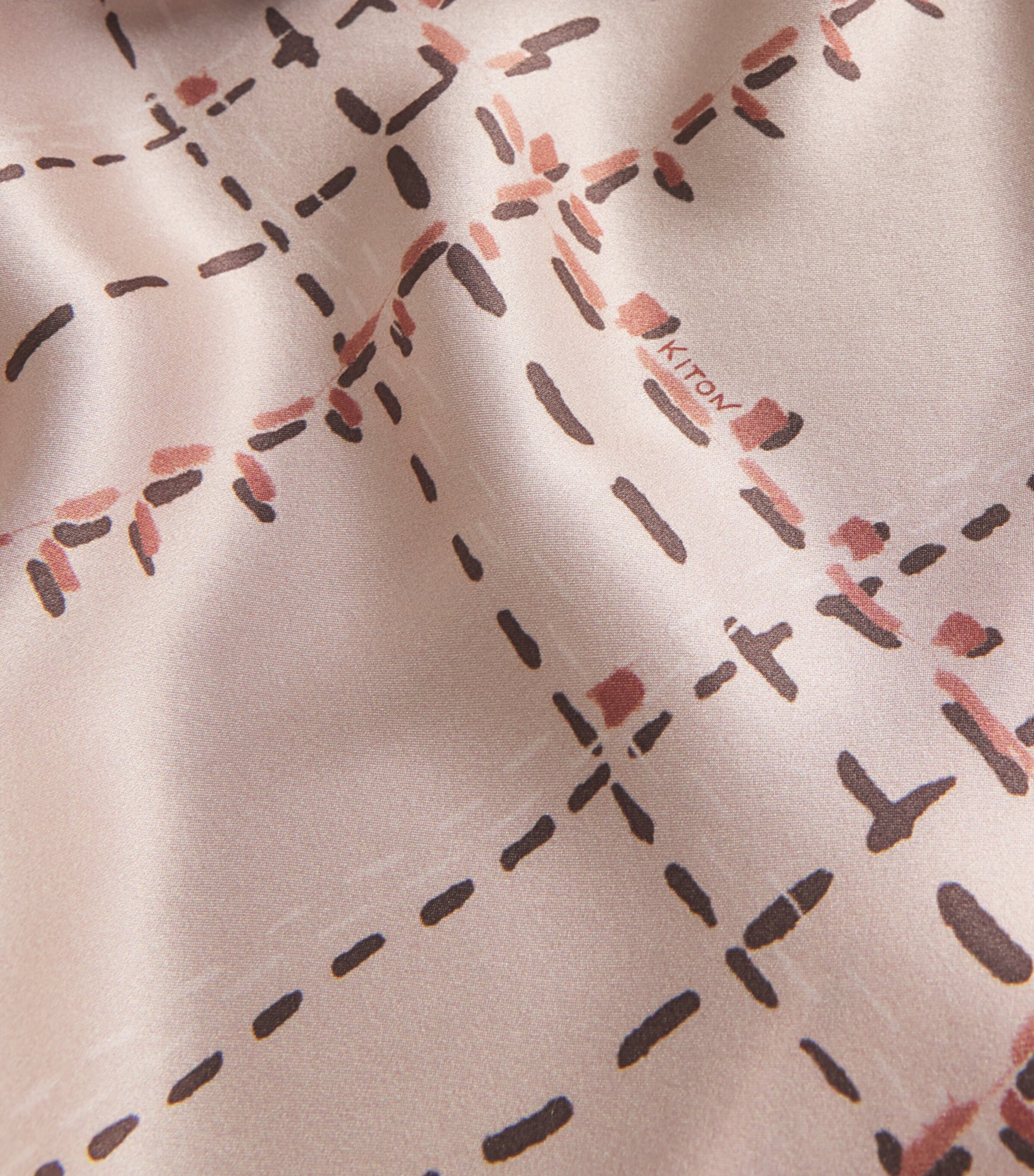 Kiton Womens Silk Check Shirt and Tie Set Powder Pink Image 5