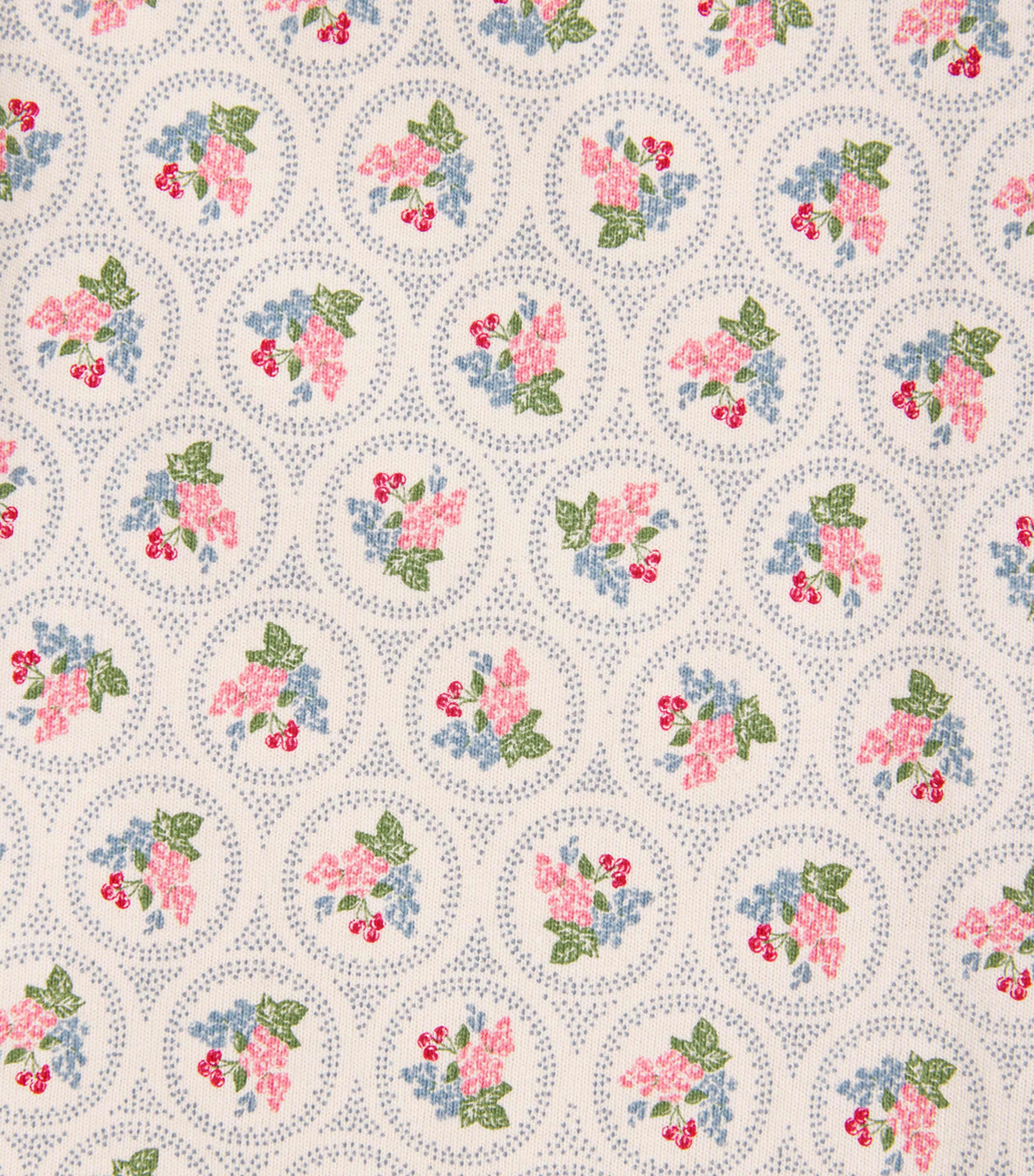 Cotton Floral Trousers (12 Months-4 Years) P00105 VERONA BLUES Image 3