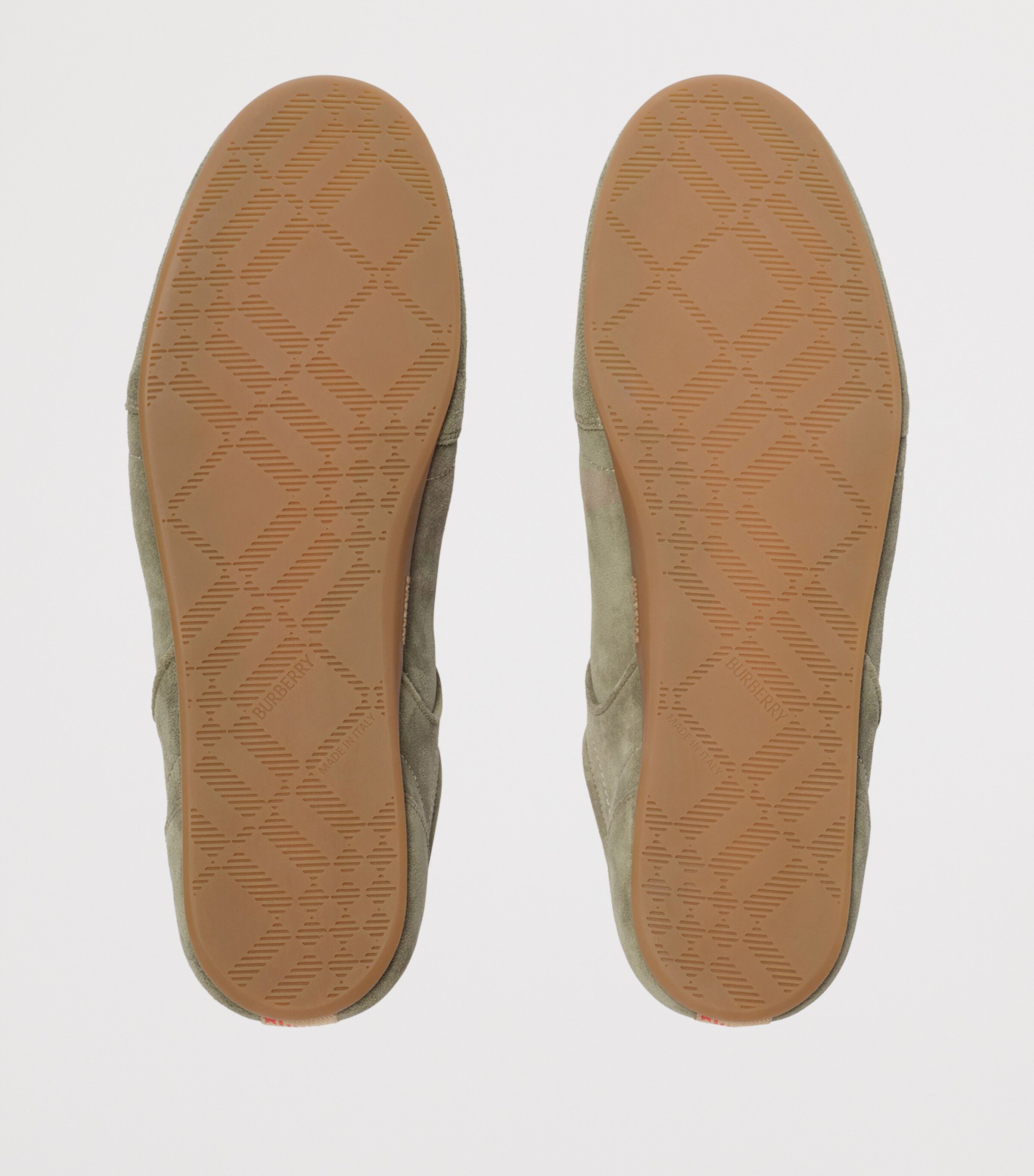 Burberry Mens Suede Knight Runner Sneakers Airforce Green/tawny Image 5