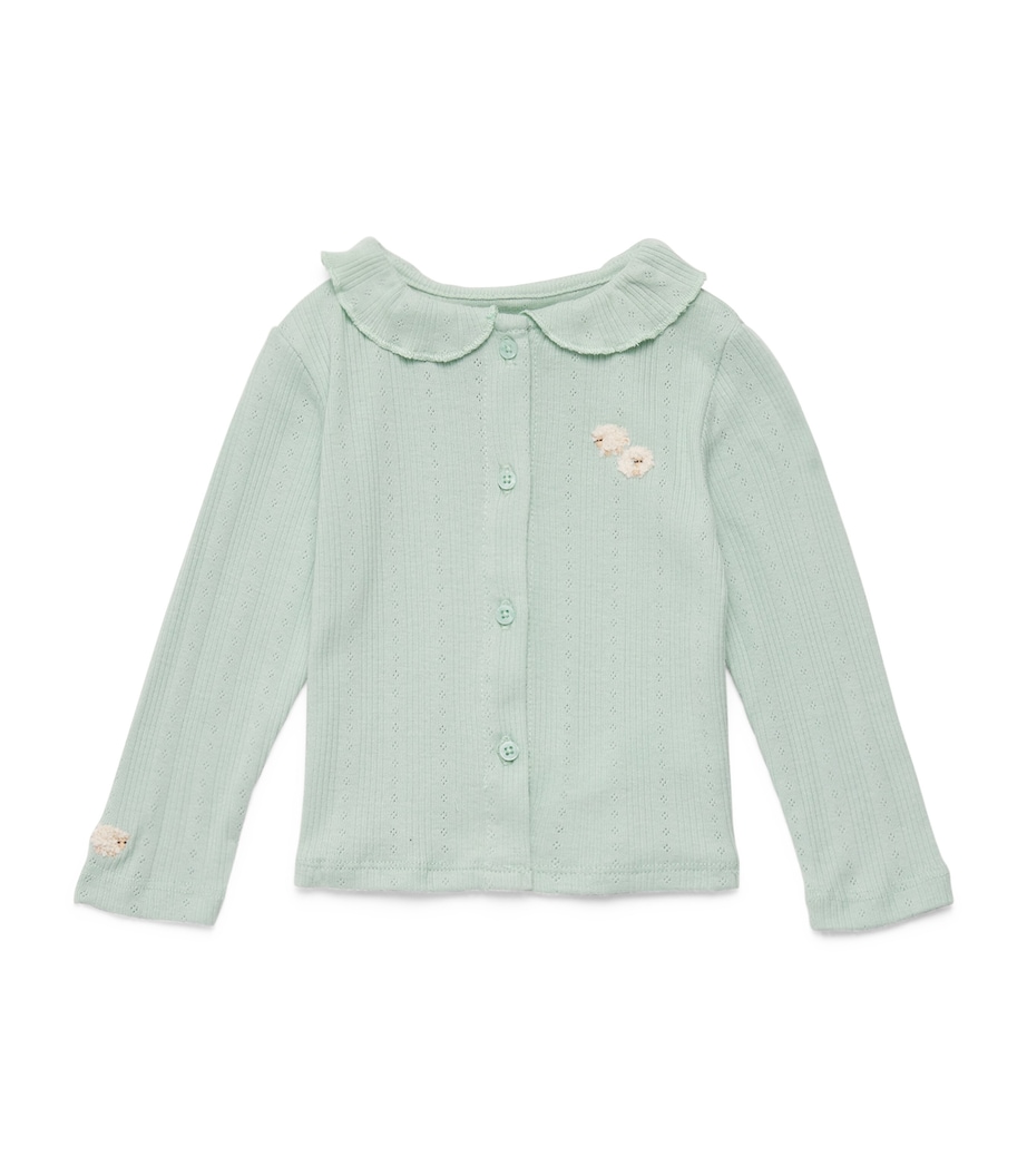 Gingersnaps Cotton Agie Cardigan (6-36 Months) Green Image 1