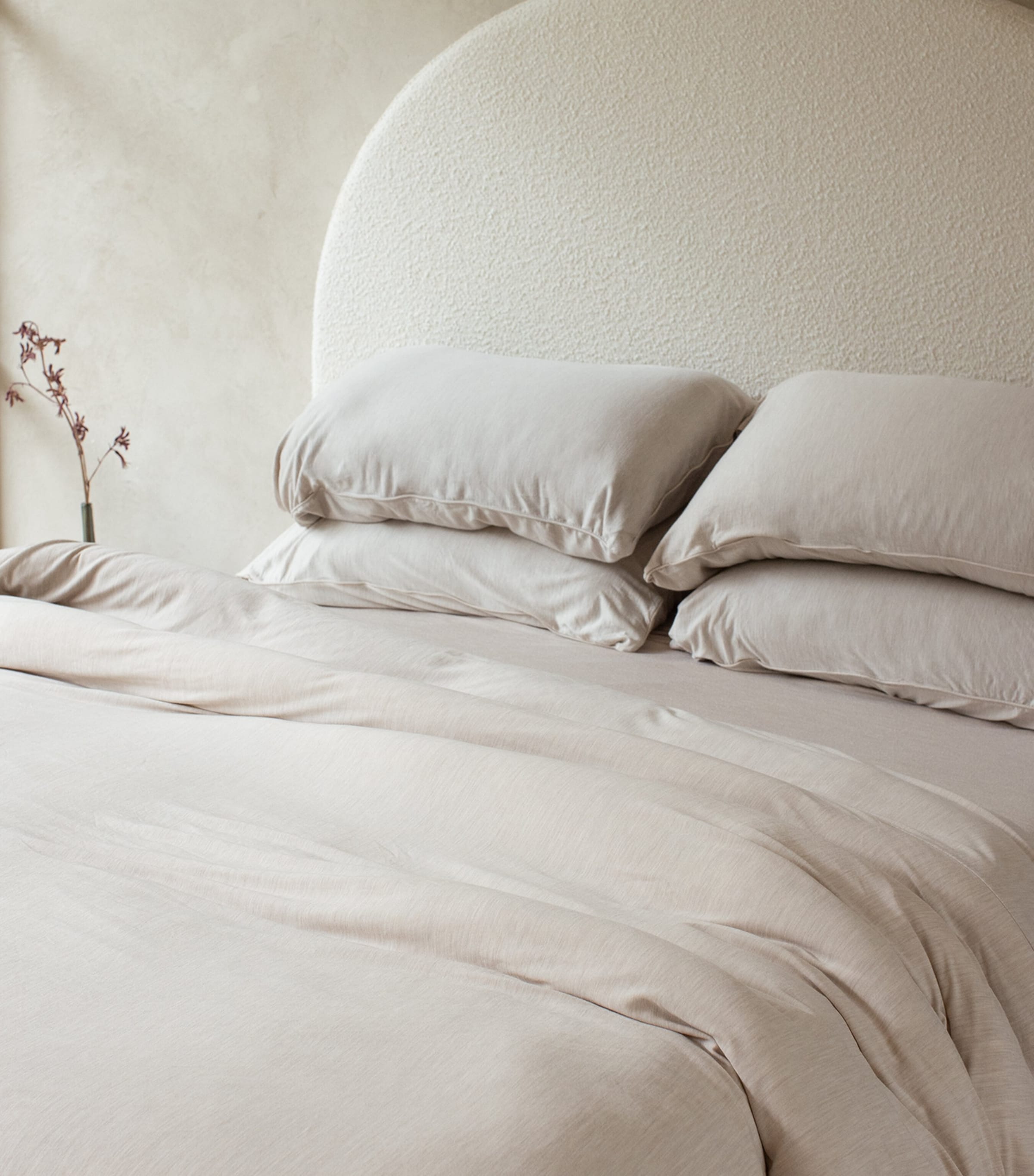 SHLEEP Merino Jersey King Duvet Cover (230cm x 220cm) Ivory Tusk Image 5