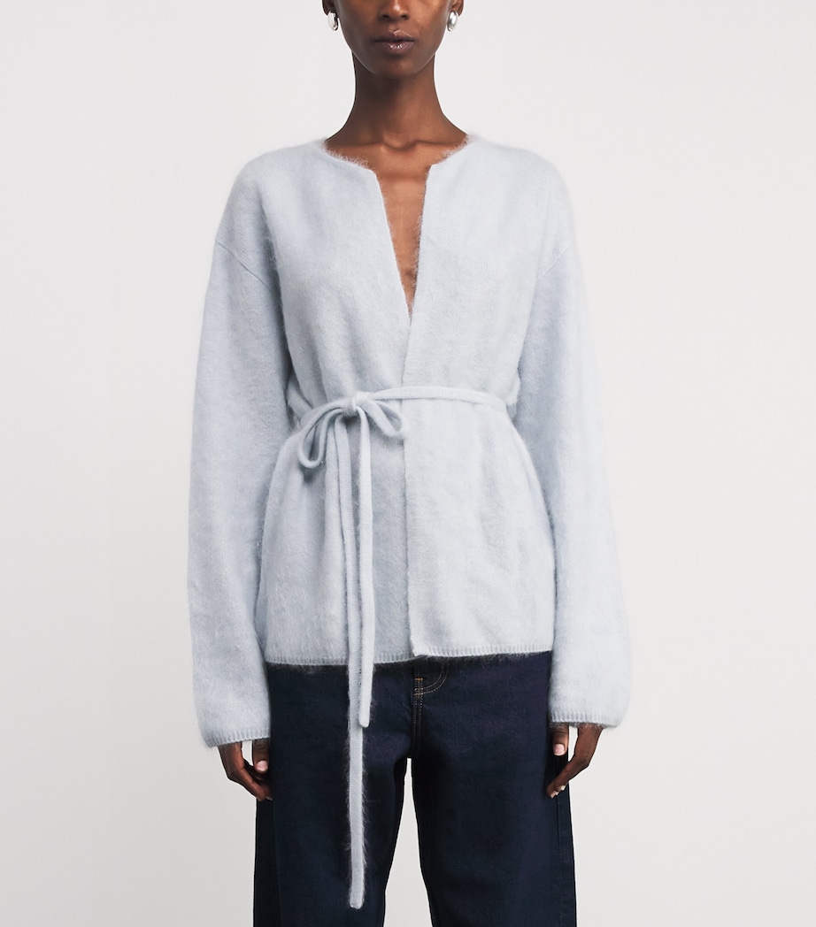 Brushed Cashmere Cardigan LIGHT BLUE Image 3
