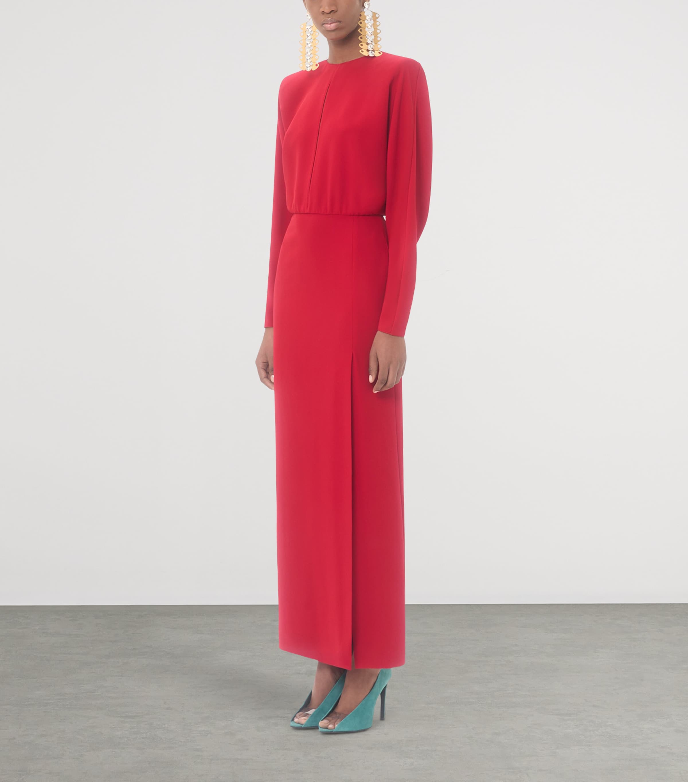 Valentino Womens Silk Slit Midi Dress Image 5